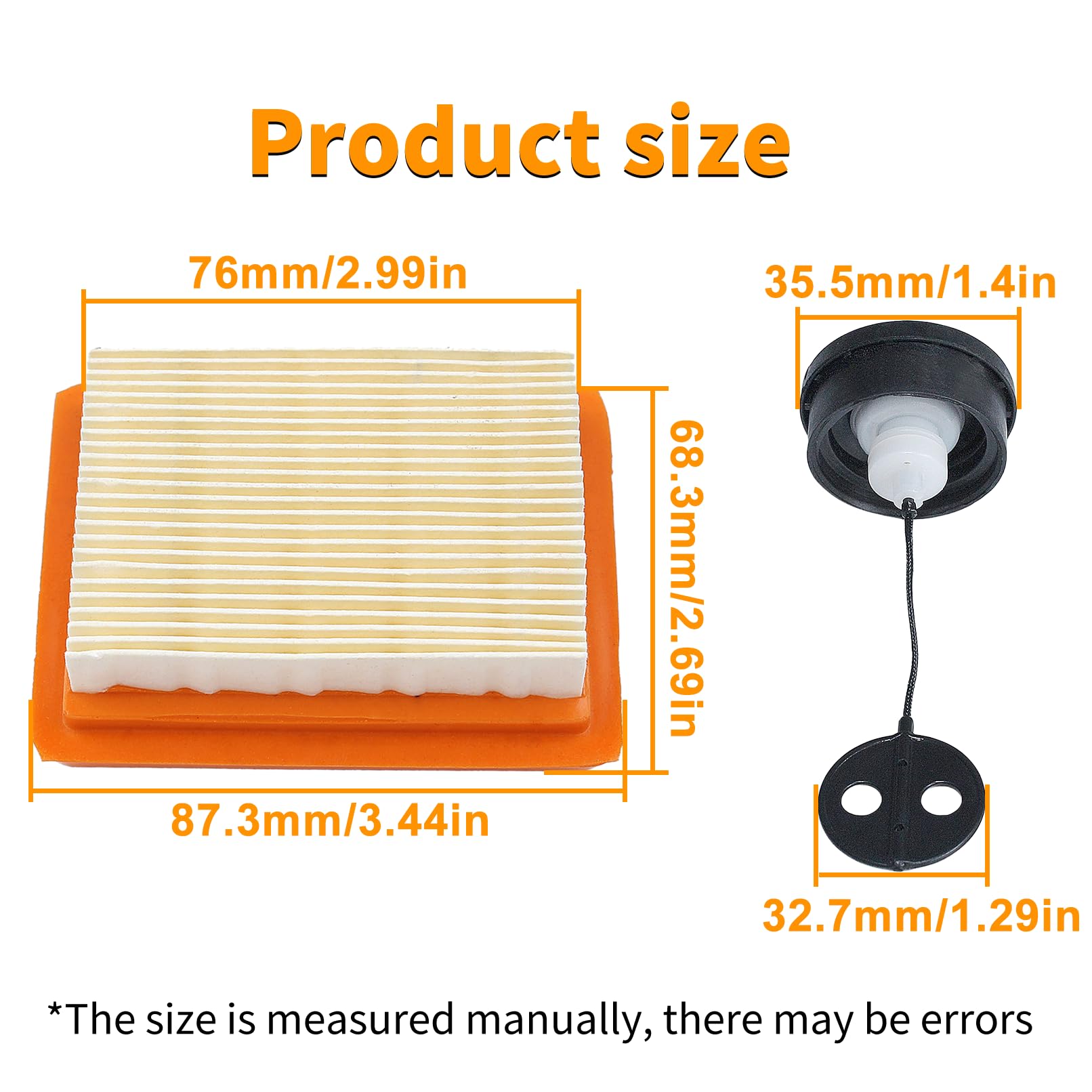 Benzintank-Kraftstoffleitungsfilter für STIHL FS120 FS200 FS250 FS300 FS350 FR350 FR450 FR480 BT120C BT121 SP200 Trimmer, Ersetzt OEM 4134 350 0400