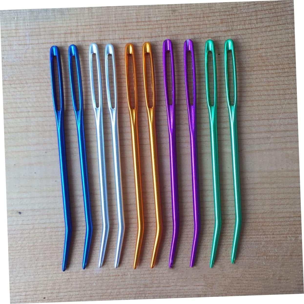 Lurrose 48pcs Safety Tapestry Needles Portable Yarn Needles for Easy Hand Sewing Knitting Projects for Sweaters Scarves and Crafts