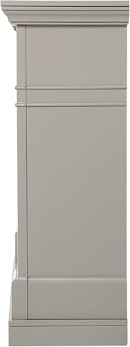 Miniatura 4 de SEI Furniture Birkover - Chimenea eléctrica con mármol multicolor, color gris