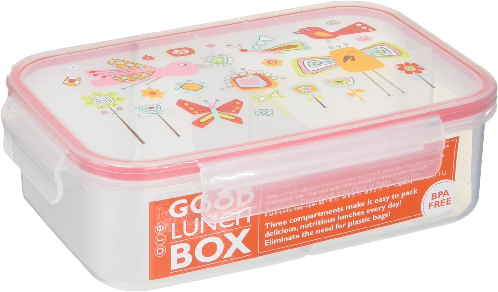 Sugarbooger Good Lunch Bento Box, Birds & Butterflies