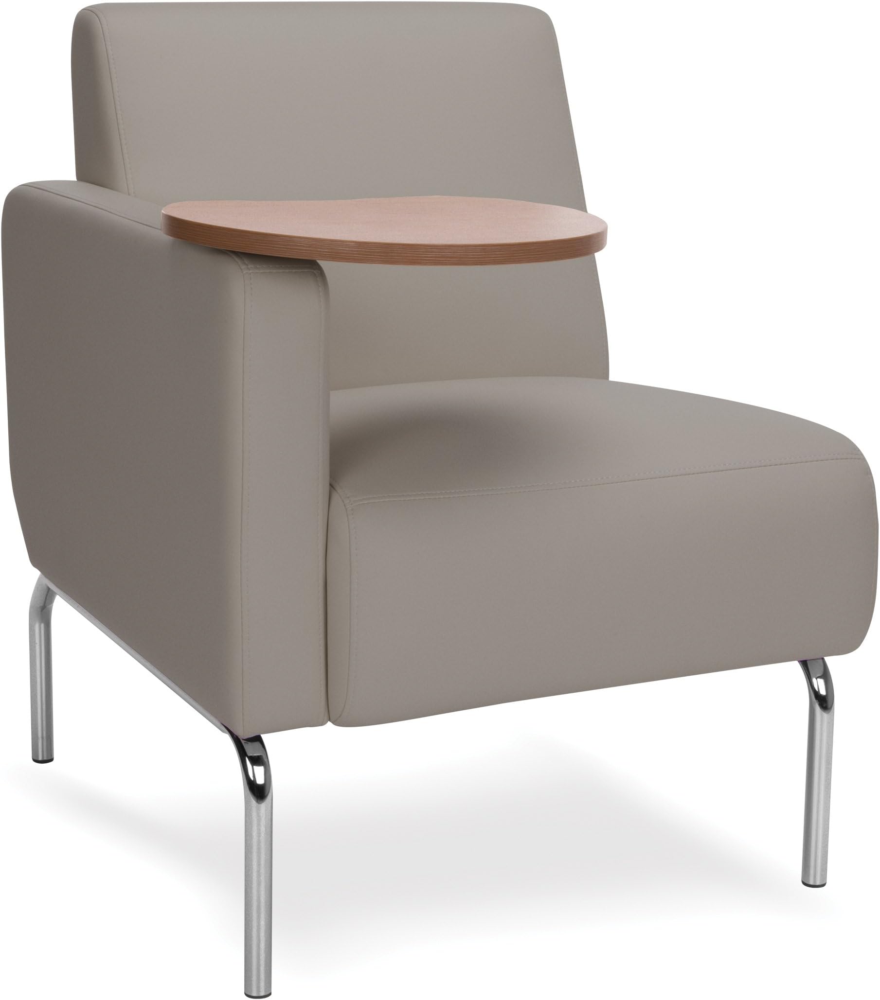 OFM Core Collection Triumph Series Right Arm Modular Lounge Chair with Bronze Tablet, in Taupe