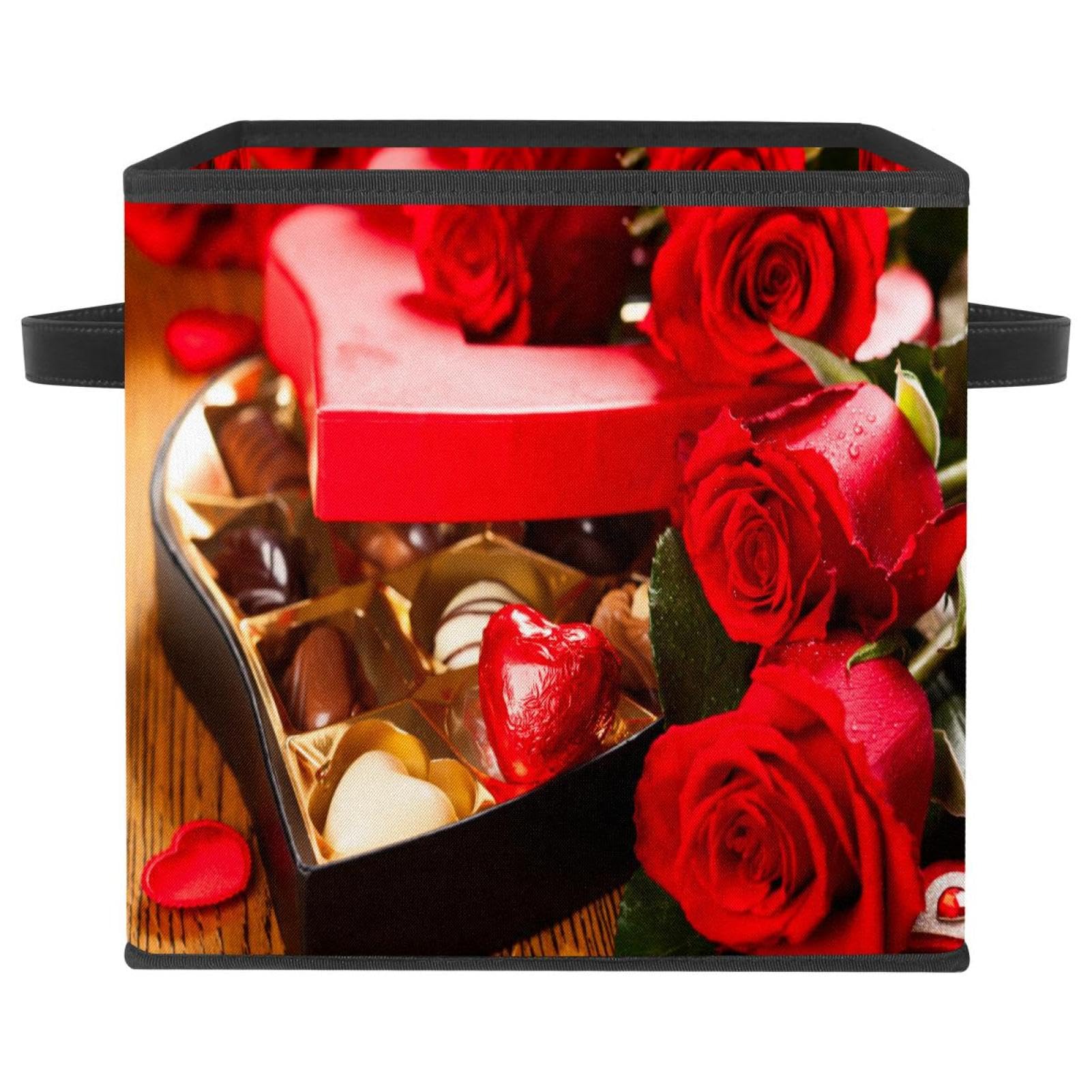 Boîte de rangement pliable en tissu chocolat et rose pour placard de chambre