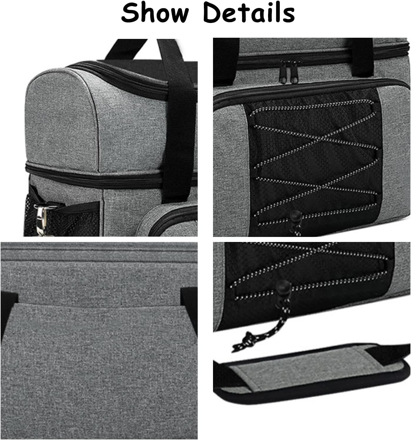 LRTJ Bowling Bags 2 Balls and Shoes-Bag for Bowling ball-Bowling bag with Wooden Ball Holder-Double Balls Tote Bag fits a Single Pair of Bowling Shoes Up to Mens Size 16 and Extra Essentials