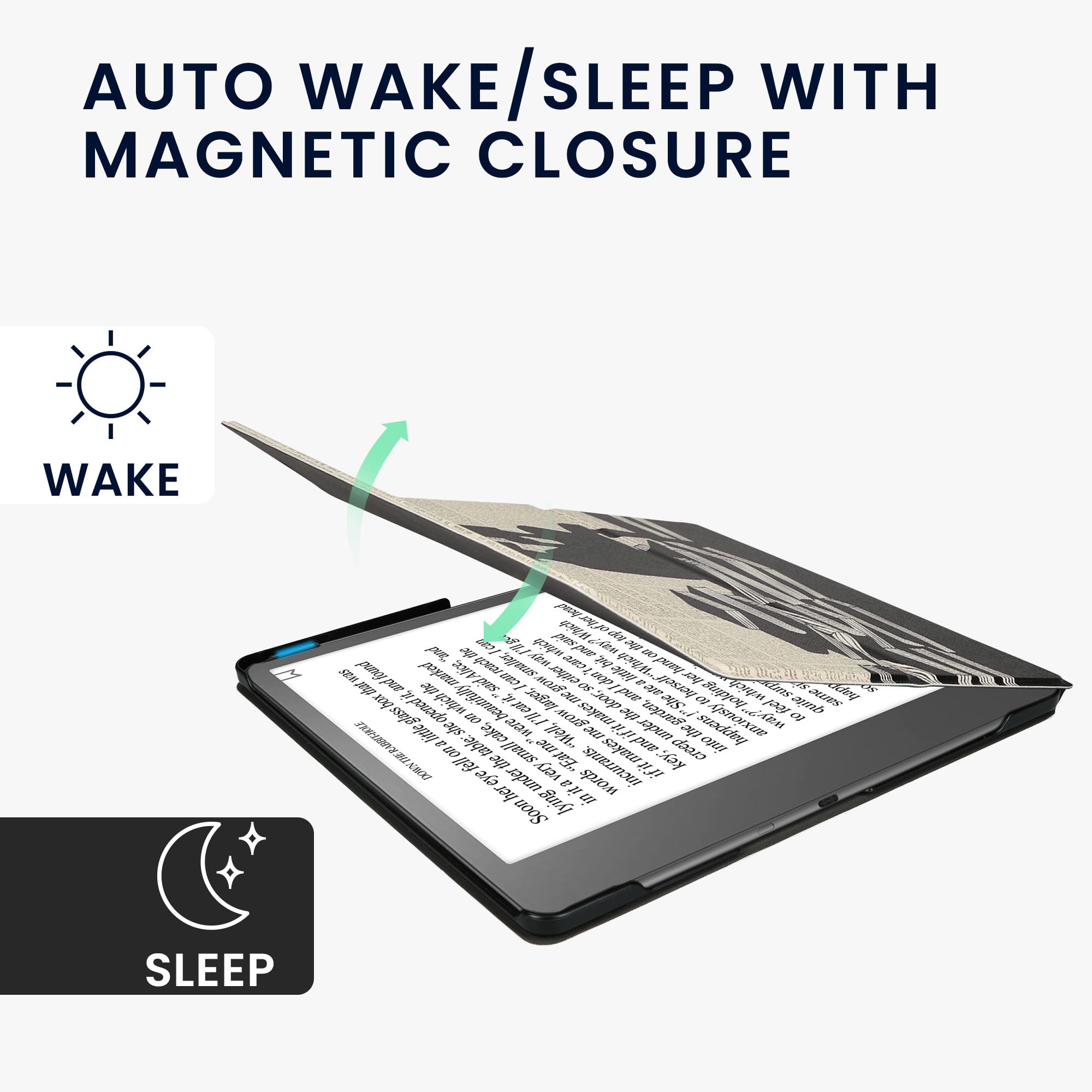 kwmobile Etui ochronne do czytnika e-booków kompatybilne z Amazon Kindle Scribe (2022/2024) - etui ze sztucznej skóry do czytnika e-booków z podwójnym stojakiem i uchwytem na długopis - czytająca