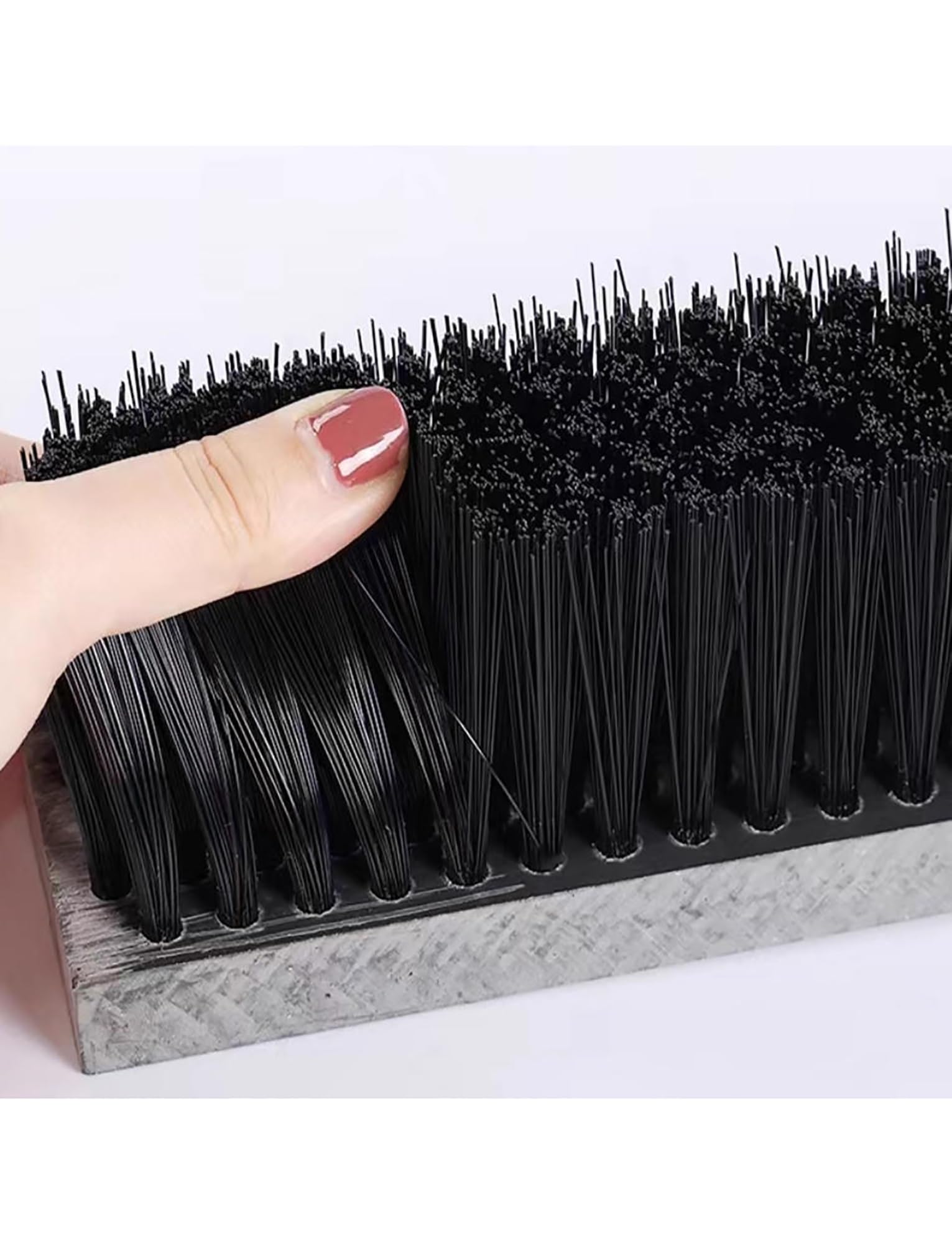 2-pak przemysłowych pędzli nylonowych 30 mm x 90 x 3 x 1,5 cm, wytrzymałe taśmy ścierne do wydajnego czyszczenia i uszczelniania do użytku w warsztacie i garażu