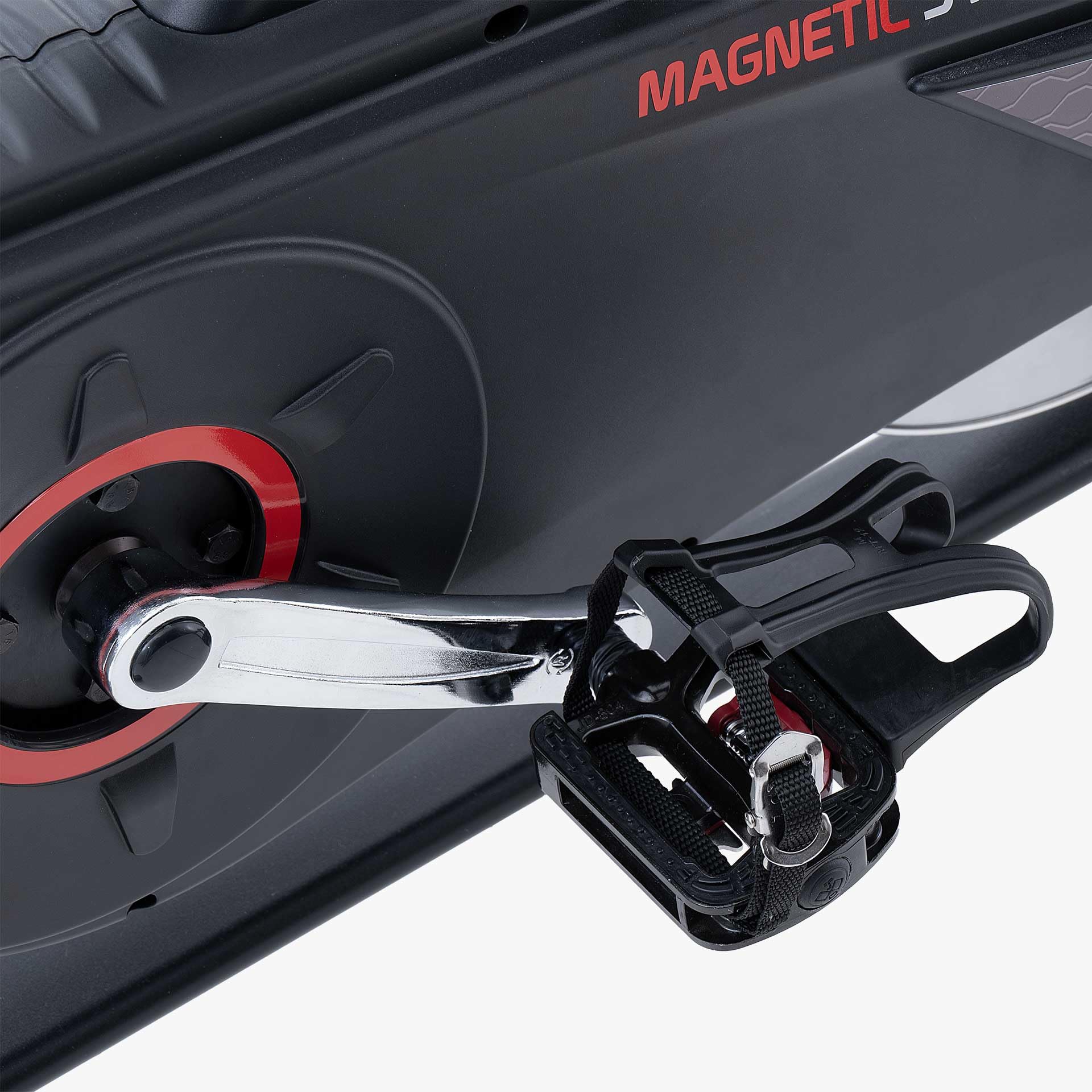 JK Fitness Bicicleta estática profesional de casa para deporte, resistencia manual micrométrica, conexión APP Zwift & Kinomap, pedales SPD, pantalla LCD, peso máximo 150 kg JK544