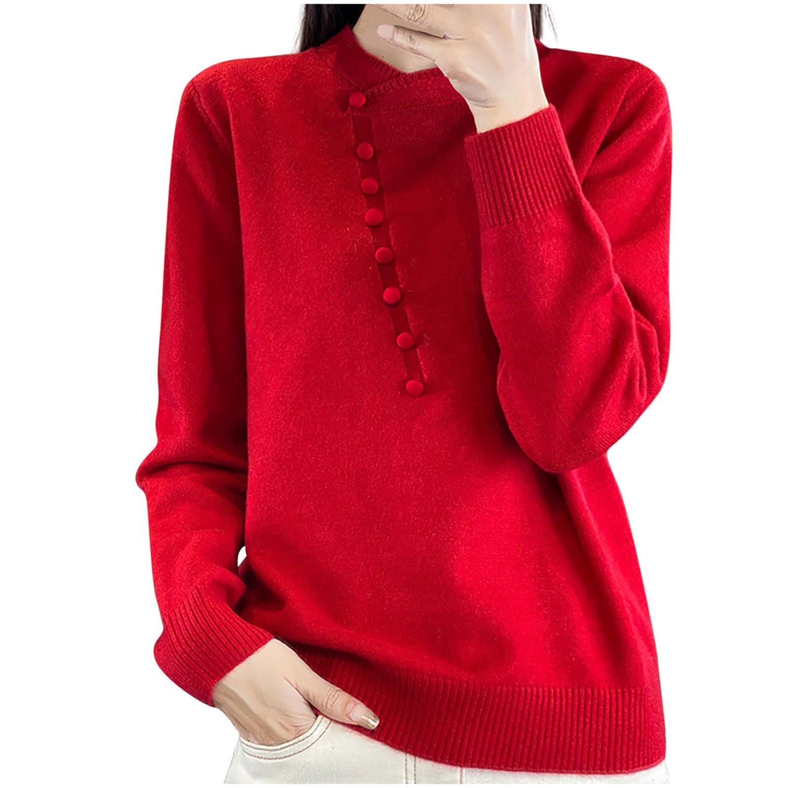 Cashmere Sweaters for Women Long Sleeve Crew Neck Merino Wool Sweater Fall Winter Lightweight Soft Knit Pullover Tops