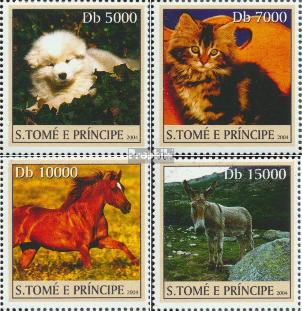 Sao Tome e Principe 2621-2624 (complete.issue.) 2004 Mammals (Stamps for collectors) dogs