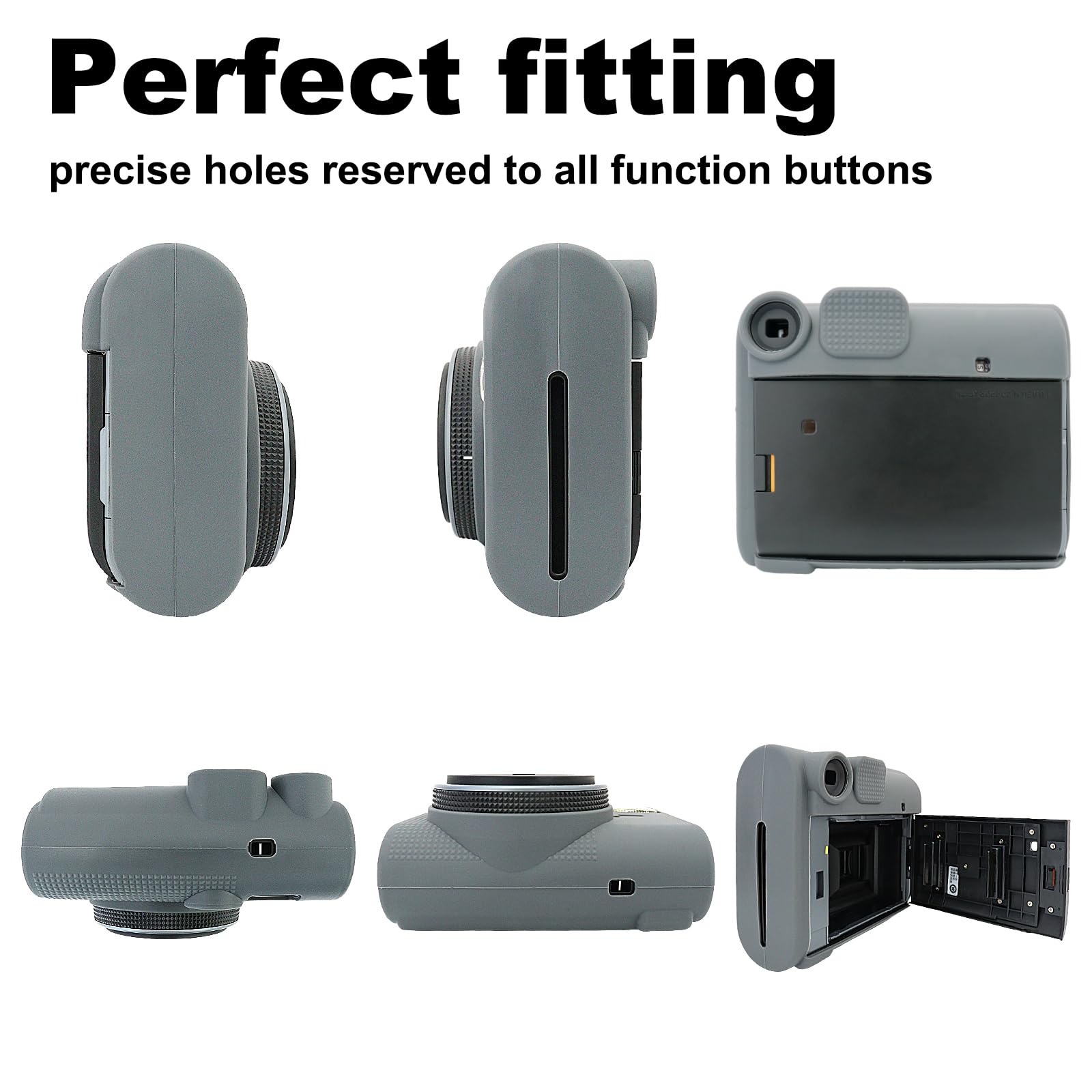 VOVMOEYA Custodia in silicone per Fujifilm Instax Mini 41, resistente all'usura, custodia protettiva morbida per fotocamera con tracolla per fotocamera