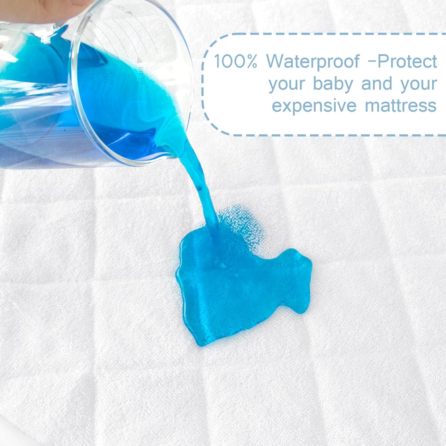 Waterproof Bassinet Mattress Protector Cover, Fits for Baby Delight, whiffee, AirClub, HARPPA and Larex 3 in 1 Bassinet Bedside Sleeper, 2 Pack, Skin Friendly and Breathable Bassinet Mattress Pad - Image 5