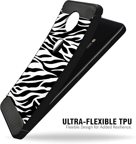 Miniatura 27 de CasesonDeck Funda ajustada compatible con Motorola Moto E5 Plus/Moto E5 Supra, fibra de carbono, protección contra golpes y caídas, TPU flexible