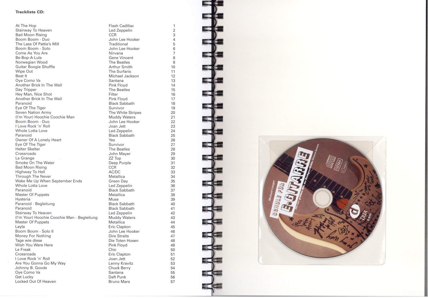 Schule für E-Gitarre von Michael Langer mit CD, Gratis-Download und Original Dunlop Plek - mit den größten Hits der Rockgeschichte Gitarre lernen
