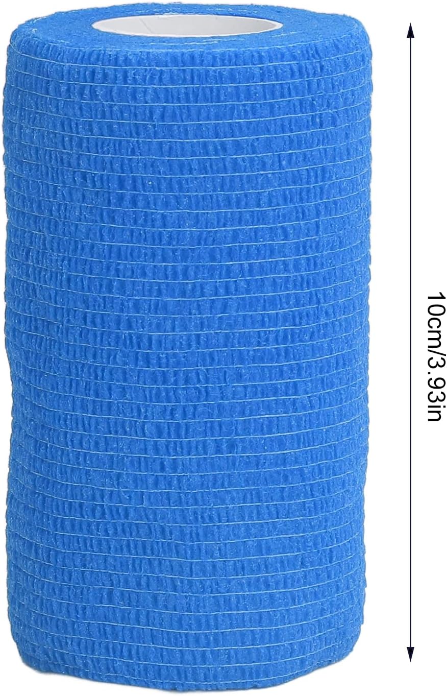 12PCS Self Adhesive Bandage, Natural Latex Elastic Self Adhesive Wrap, Bandage Wrap for Cows,Dogs, Horses, Cats and Other Pets(Blue)