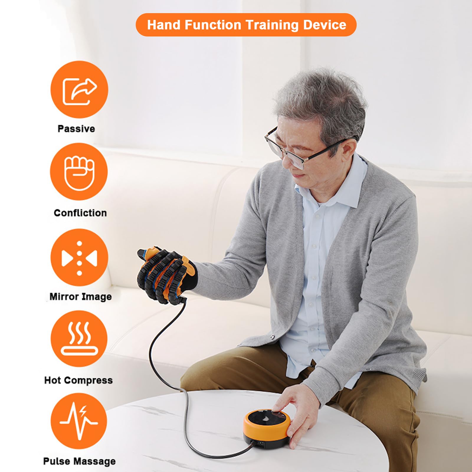 Guante De RehabilitacióN, Equipo De RehabilitacióN para ParáLisis Cerebral, Guantes RobóTicos para RehabilitacióN De Accidentes Cerebrovasculares RightHand-L