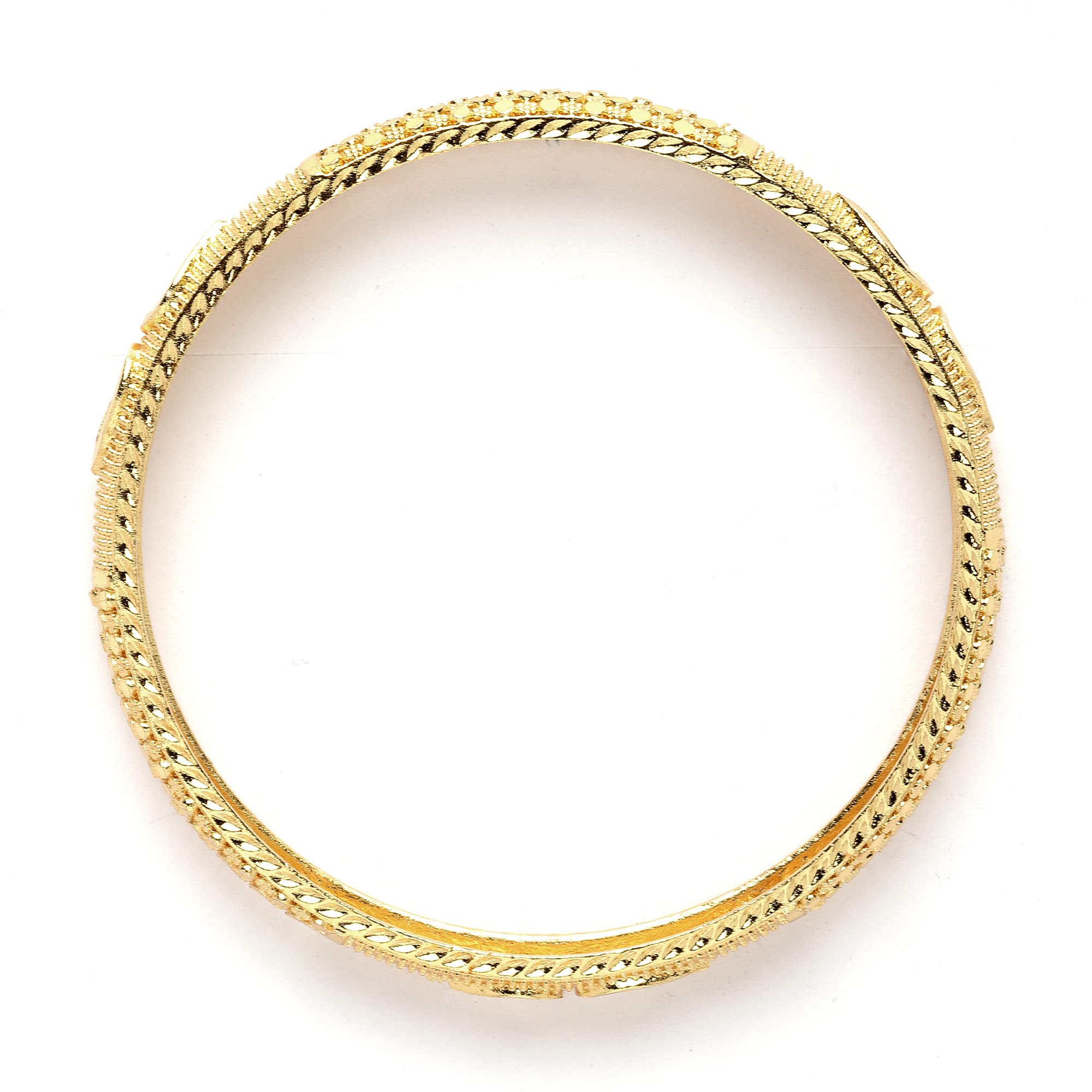 Set Of 4 -Plated Paisley Handcrafted Bangles (2.8)