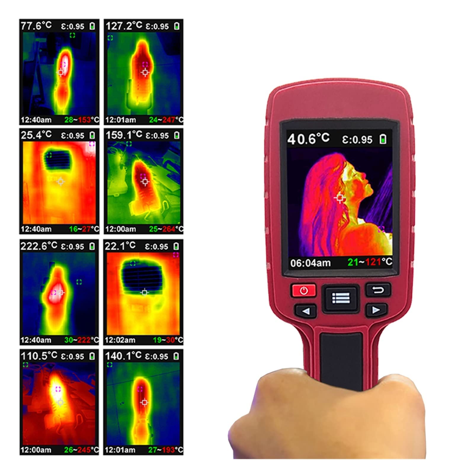 Kamera termowizyjna, Kamera termowizyjna na podczerwień Ręczna kamera termowizyjna Rozdzielczość LCD na podczerwień 60x60 pikseli Przemysłowe wykrywanie temperatury