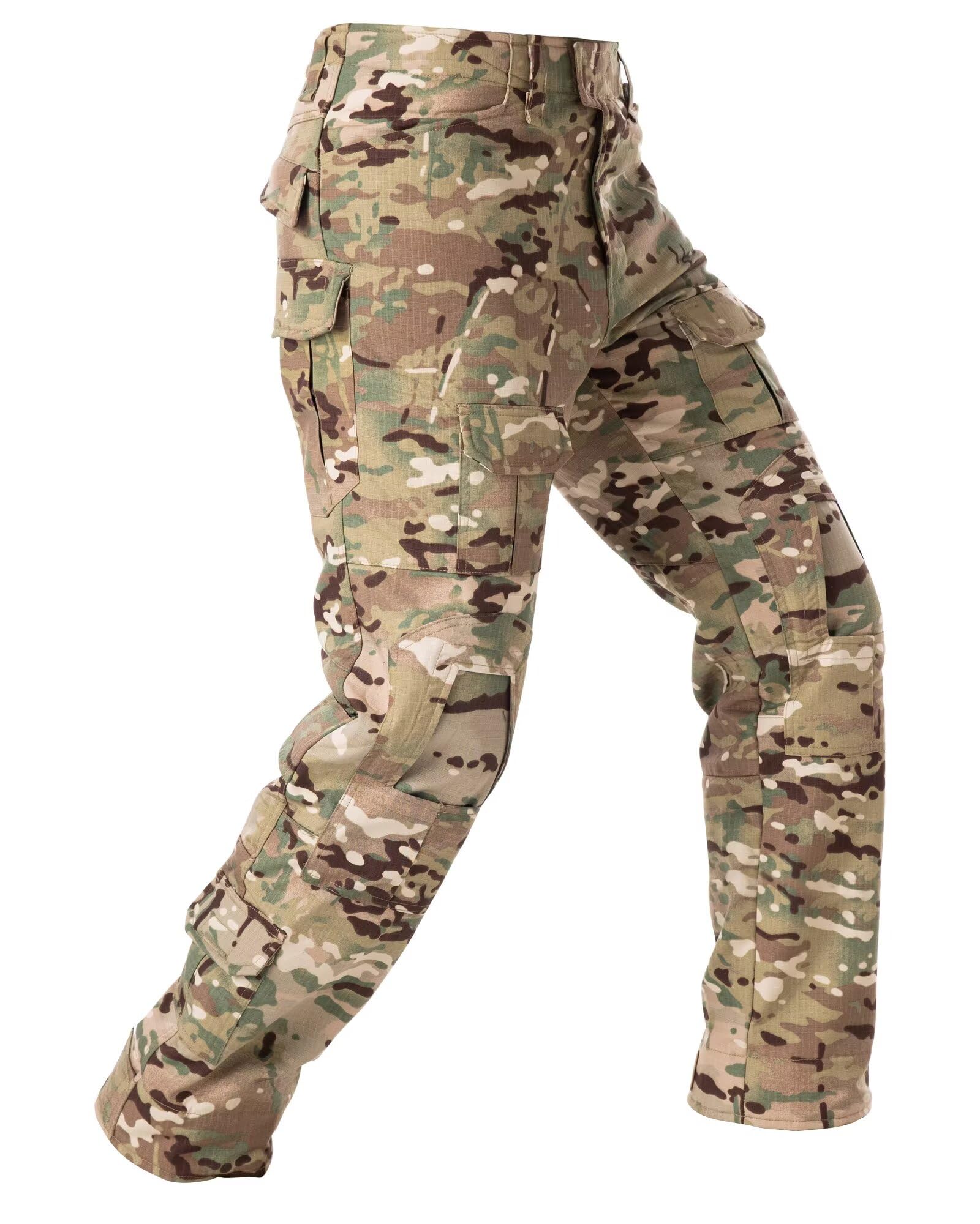 VATINNT Men's Hiking Tactical Trousers Waterproof Camouflage Combat Cargo Trousers Outdoor Military Work Pant with Multi-Pocket G3WF CP Camo 42