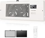VIVOHOME Register Booster Fan - 4'' x 12'' Opening with Adjustable Louver - Smart Thermostat & 10-Speed Bluetooth App Control - AC Vent Fan for Floor, Ceiling, Wall - Quiet Operation (White)