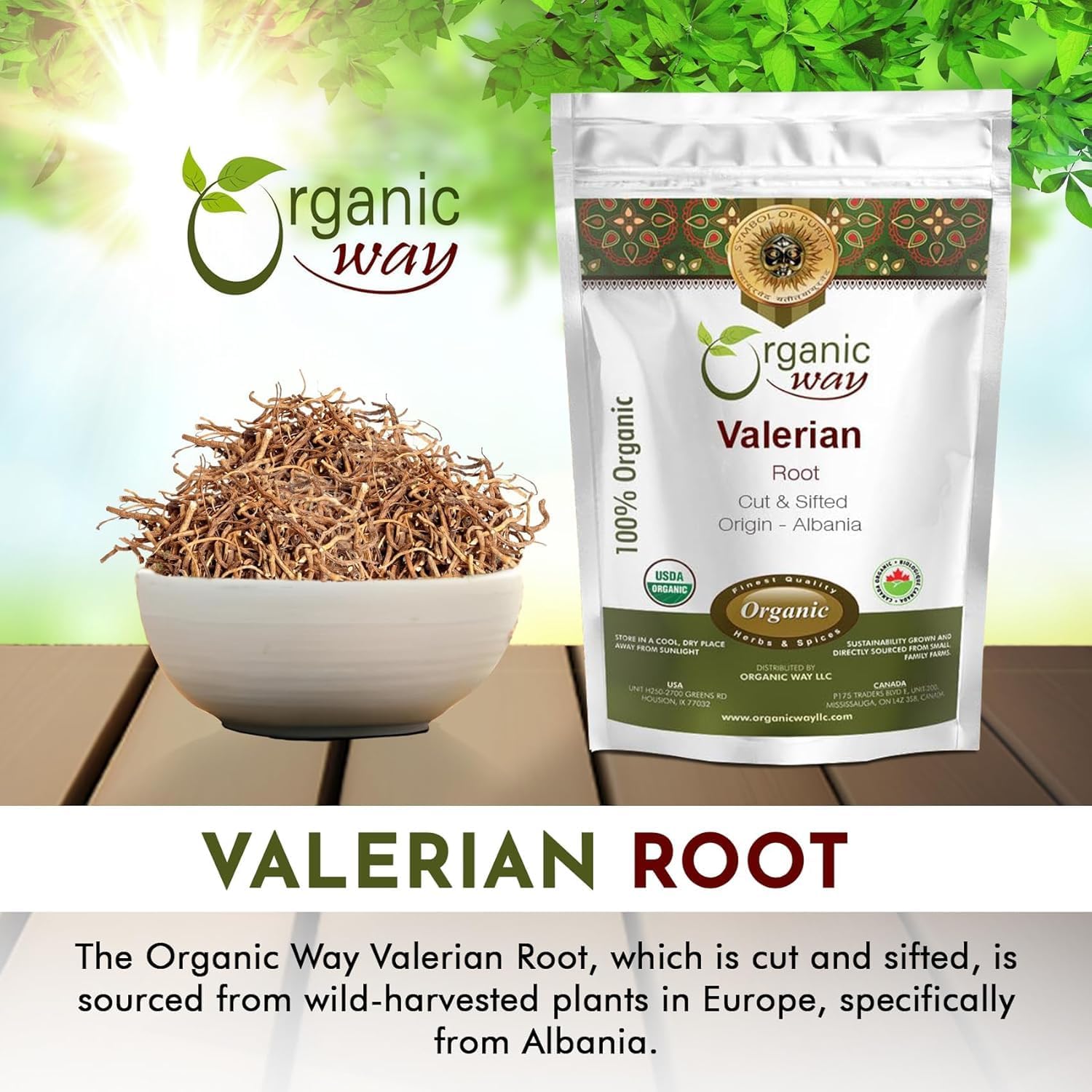 Organic Way Valerian Root Cut & Sifted (Valeriana officinalis) - Herbal Tea | European Wild-Harvest | Kosher & USDA Certified | Vegan, Non-GMO & Gluten Free | 100% Raw from Albania (8 Oz (Pack of 1)) - Image 2