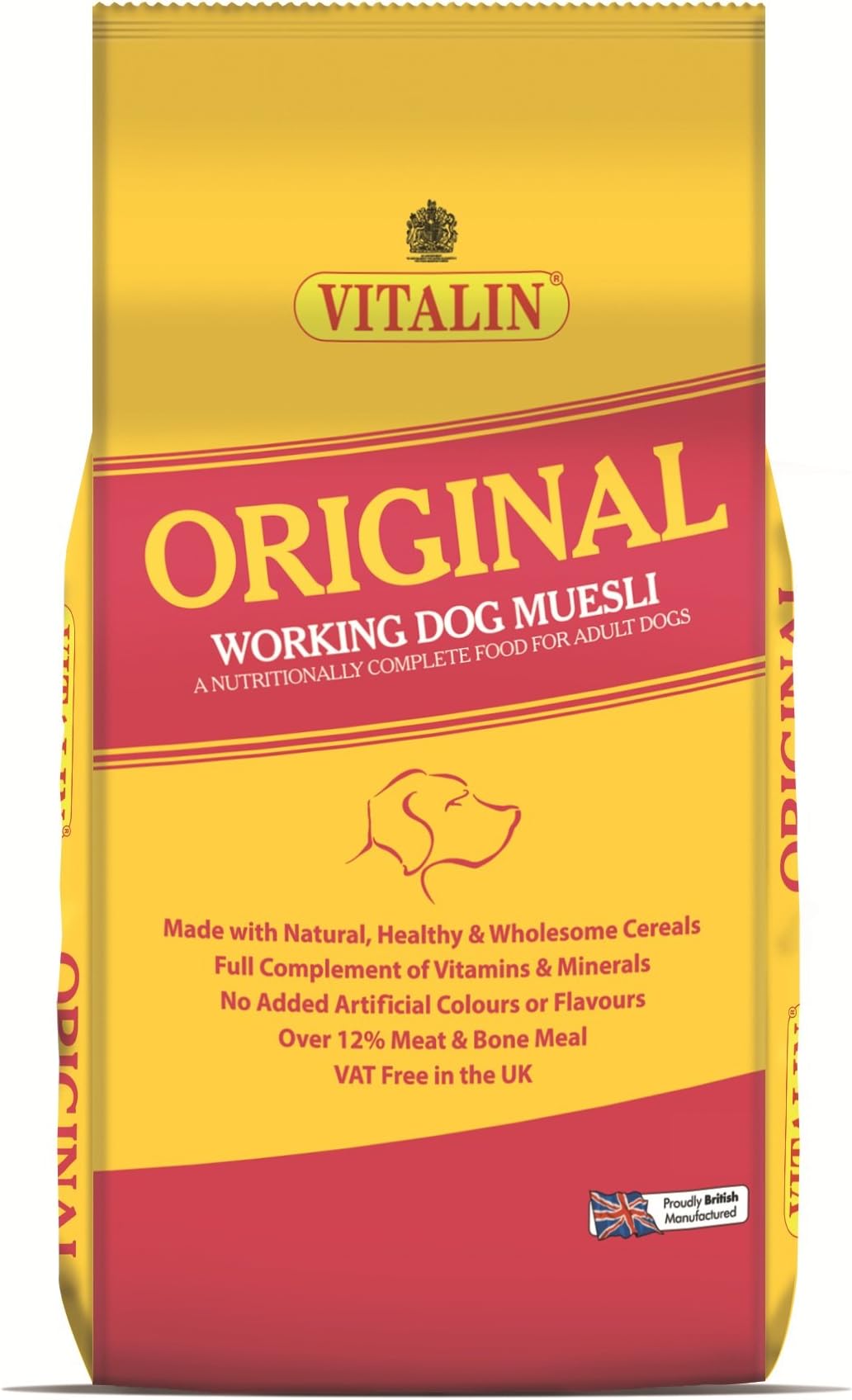 Vitalin - Original Dry Dog Food 15kg - Delicious and Nutritious Recipe Packed Protein and Essential Nutrients for Your Canine Companion