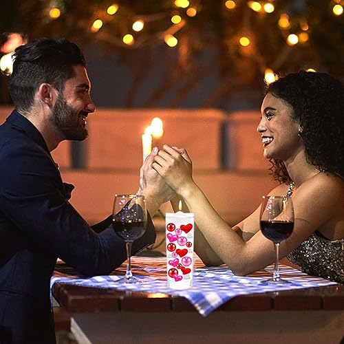 Miniatura 2 de 6106 piezas de decoración de jarrón para el día de San Valentín, perlas flotantes de acrílico con forma de corazón, cuentas de gel de agua
