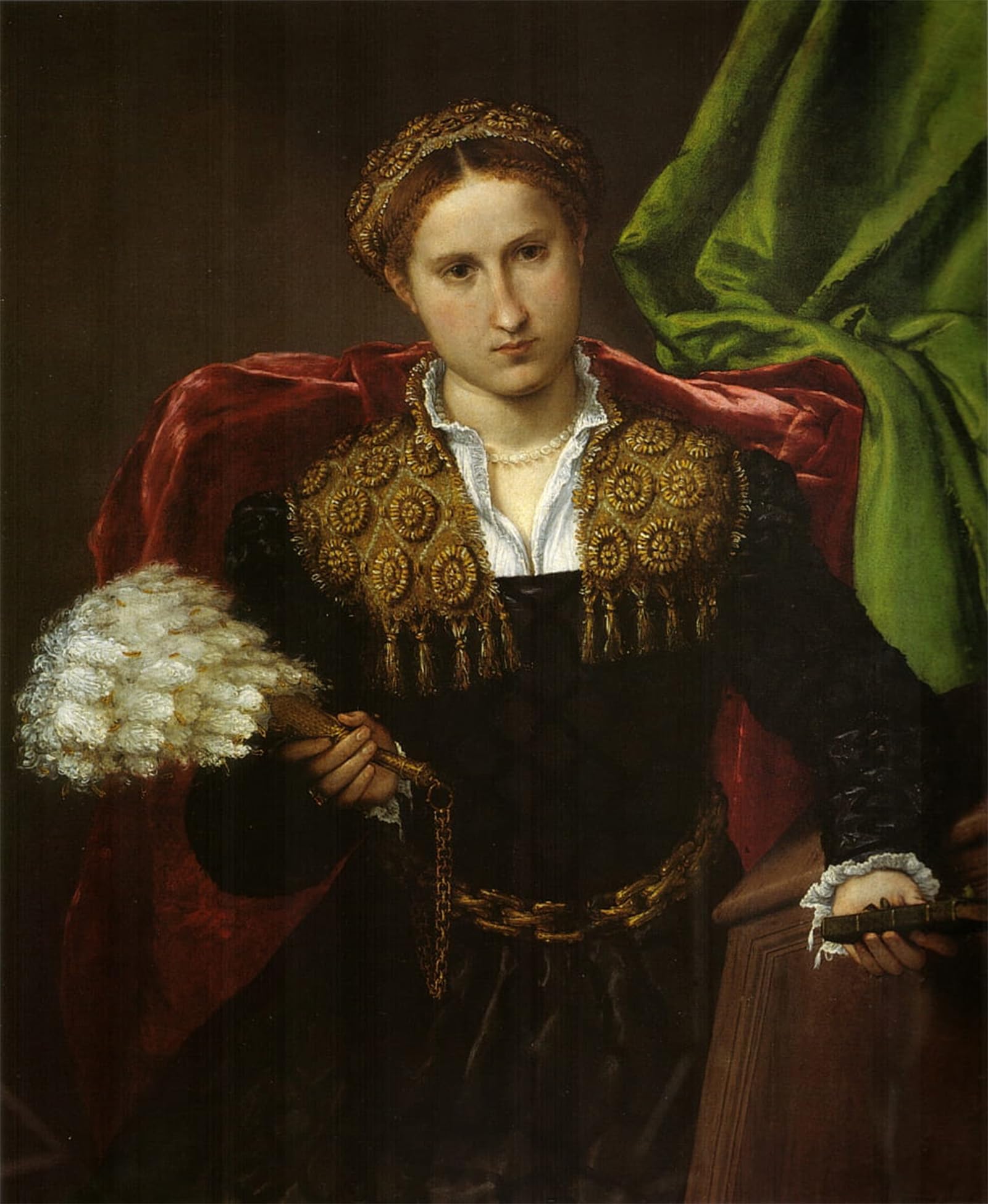ARTXLXXBN Famous Prints Artwork Pictures Poster Painting Art Portrait of Laura Da Pola Wife of Phoebus of Brescia by Famous Artist Artwork Landscape Pictures for Home Decor 60x90cm