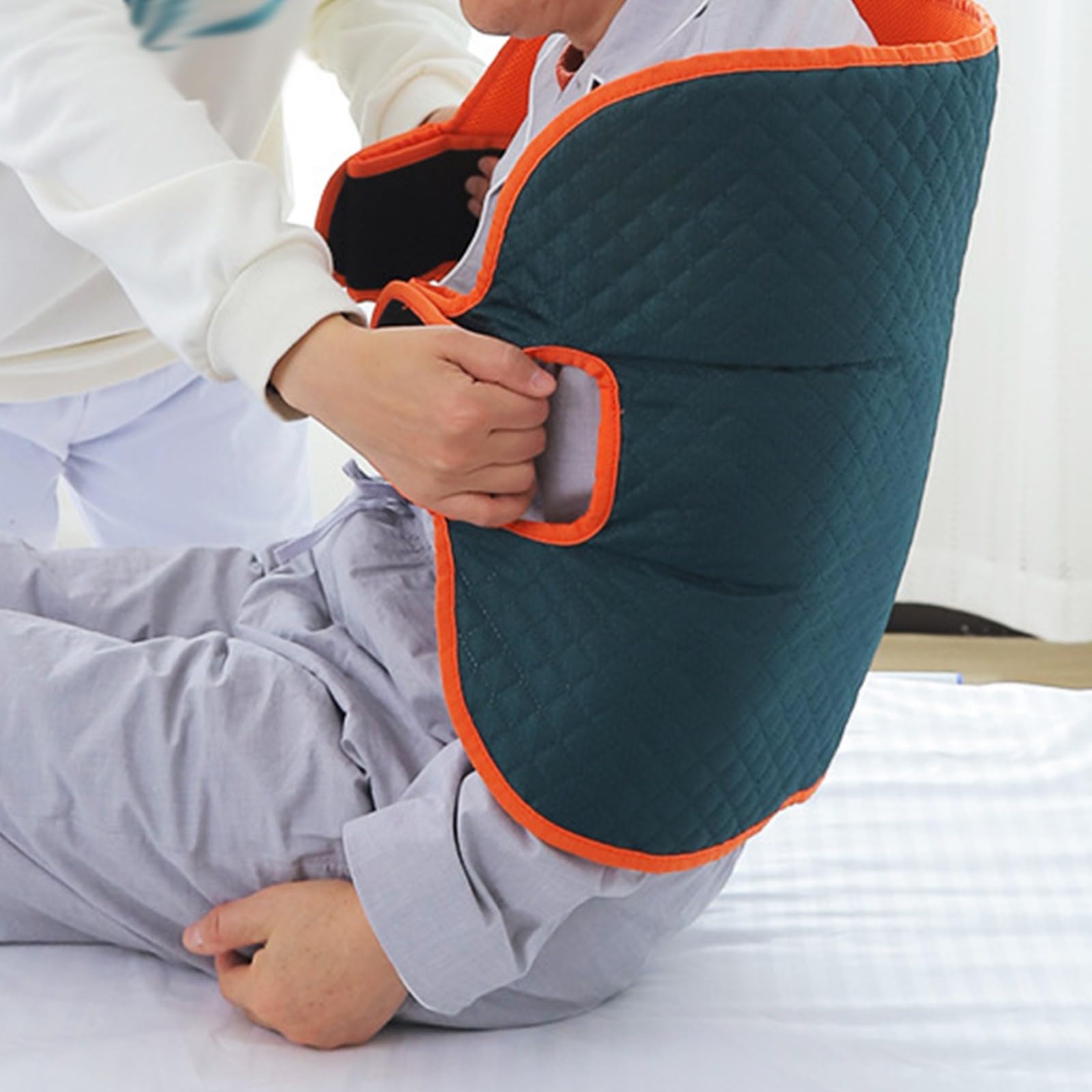 Ayuda de giro para pacientes postrados en cama, cinturón de lactancia de transferencia para personas paralizadas, soporte multiusos para tumbados laterales
