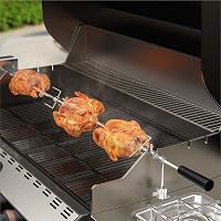 Onlyfire Univerzális Grillnyárs Készlet 120 cm - 4 Húsnyárssal és Rozsdamentes Acél Motorral, 220-240V, Forgónyárs Grillezéshez 5