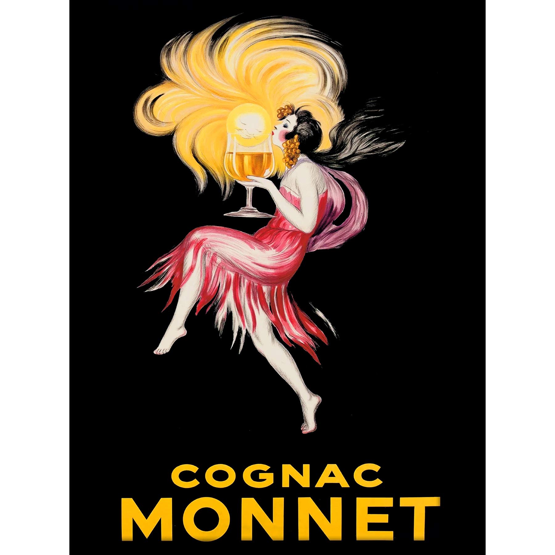 Wee Blue Coo Cognac Brandy Girl Red Dress Large Wall Art Poster Print Thick Paper 18X24 Inch
