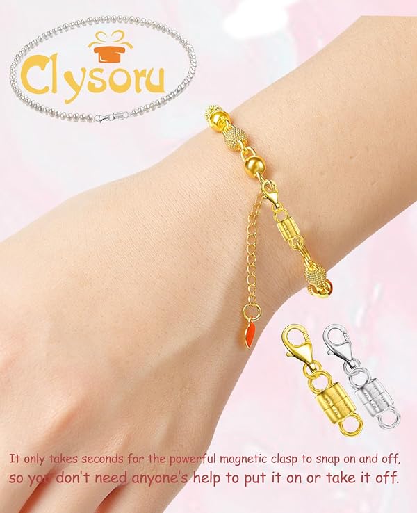 925 Sterling Silver Lobster Necklace Clasps and Closures Buckle Gold and Silver Suitable for Jewelry Making Necklaces Bracelet Safety Clasp - Made in Italy by Clysoru - Image 2