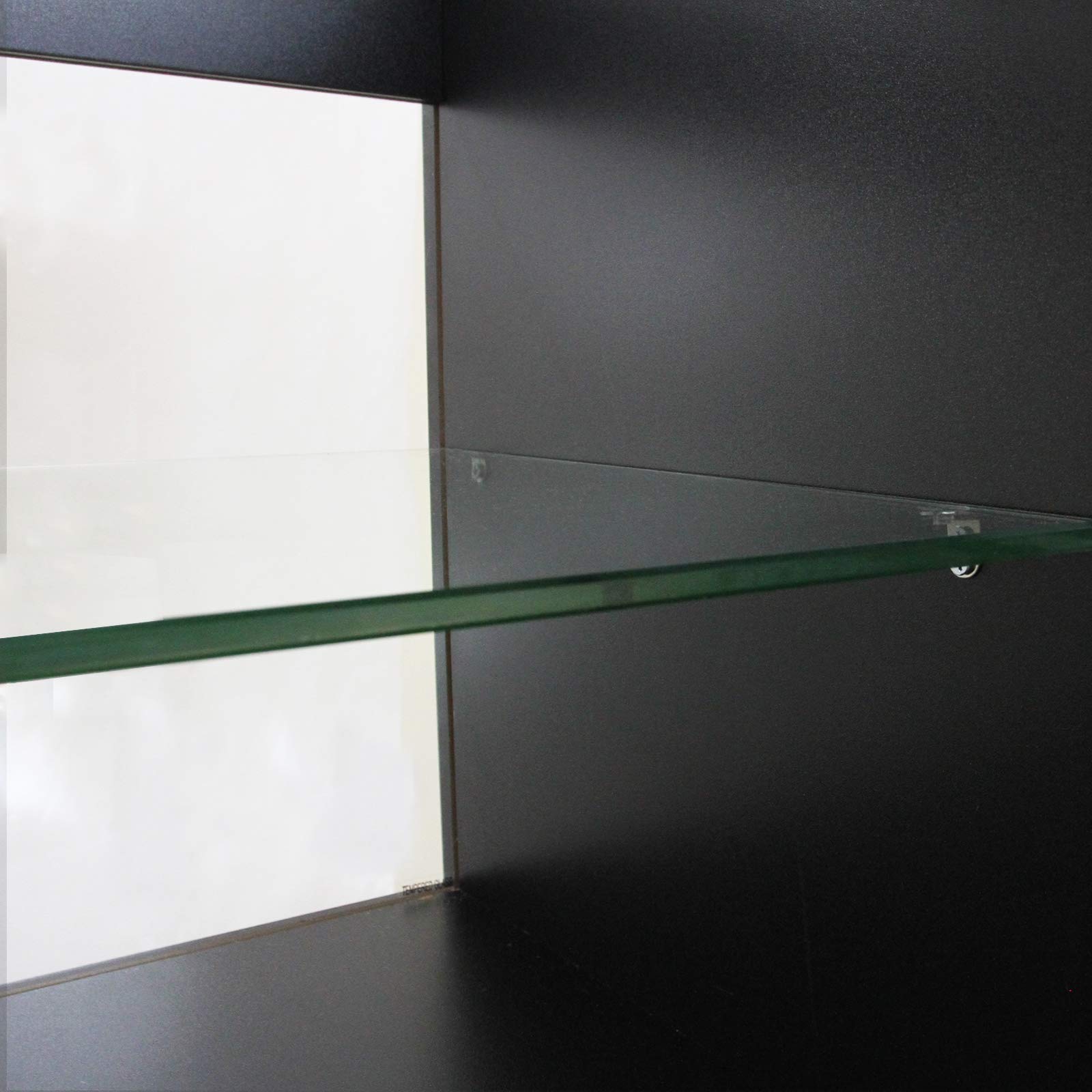 MonsterShop - Gemini Set 3 Mostradores Mesas de Recepción Mueble Oficina Mostradores Peluqueria Comercial Expositor| Negro | 120cm (Anchura) x 60cm (Profundidad) x 90cm (Altura)