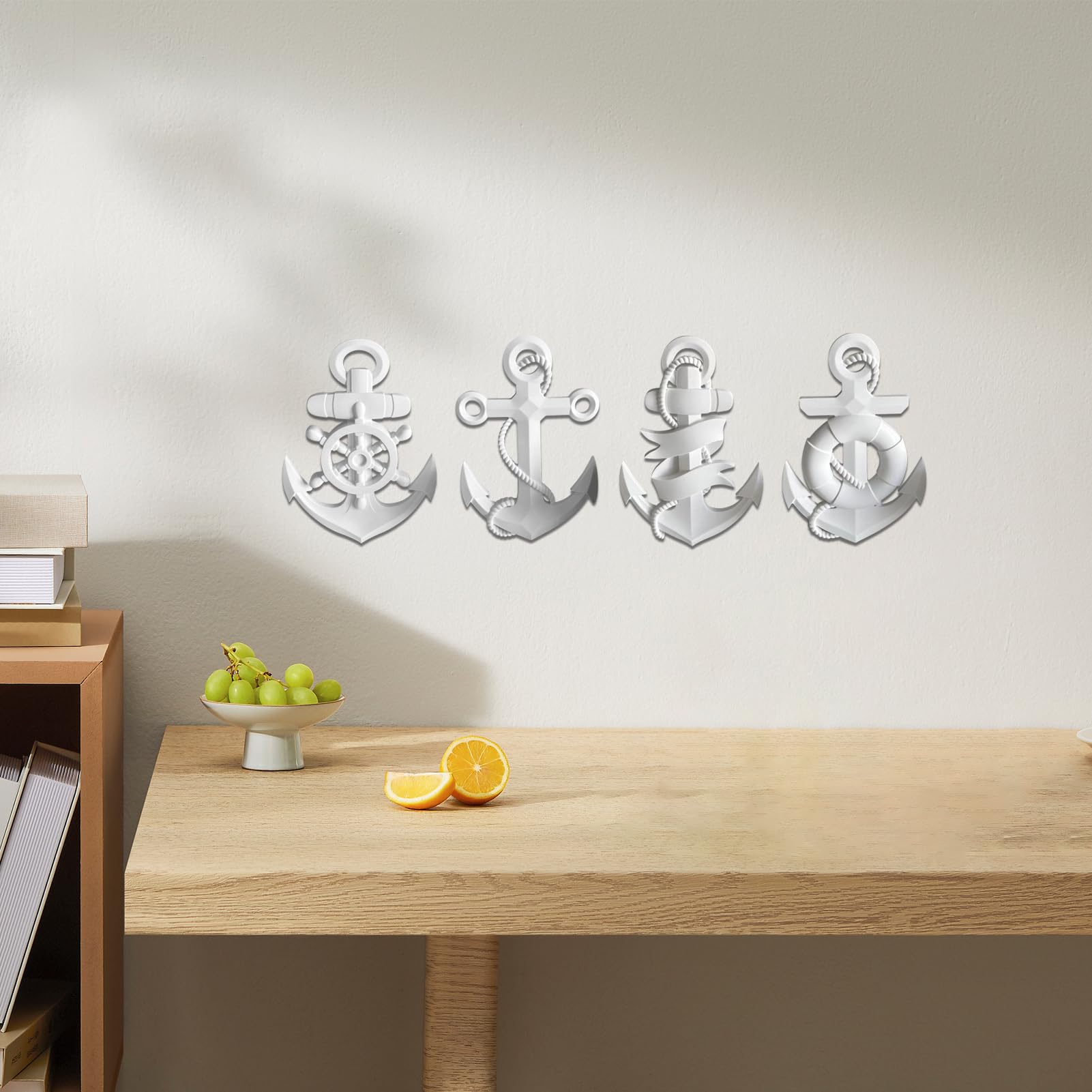 Stampi In Silicio Per Colata: Set Tema Estate/Ancora/Moin – 8 Pezzi Per Candele, Saponi, Resina. Stampo A Forma Di Farfalla E Ancora.
