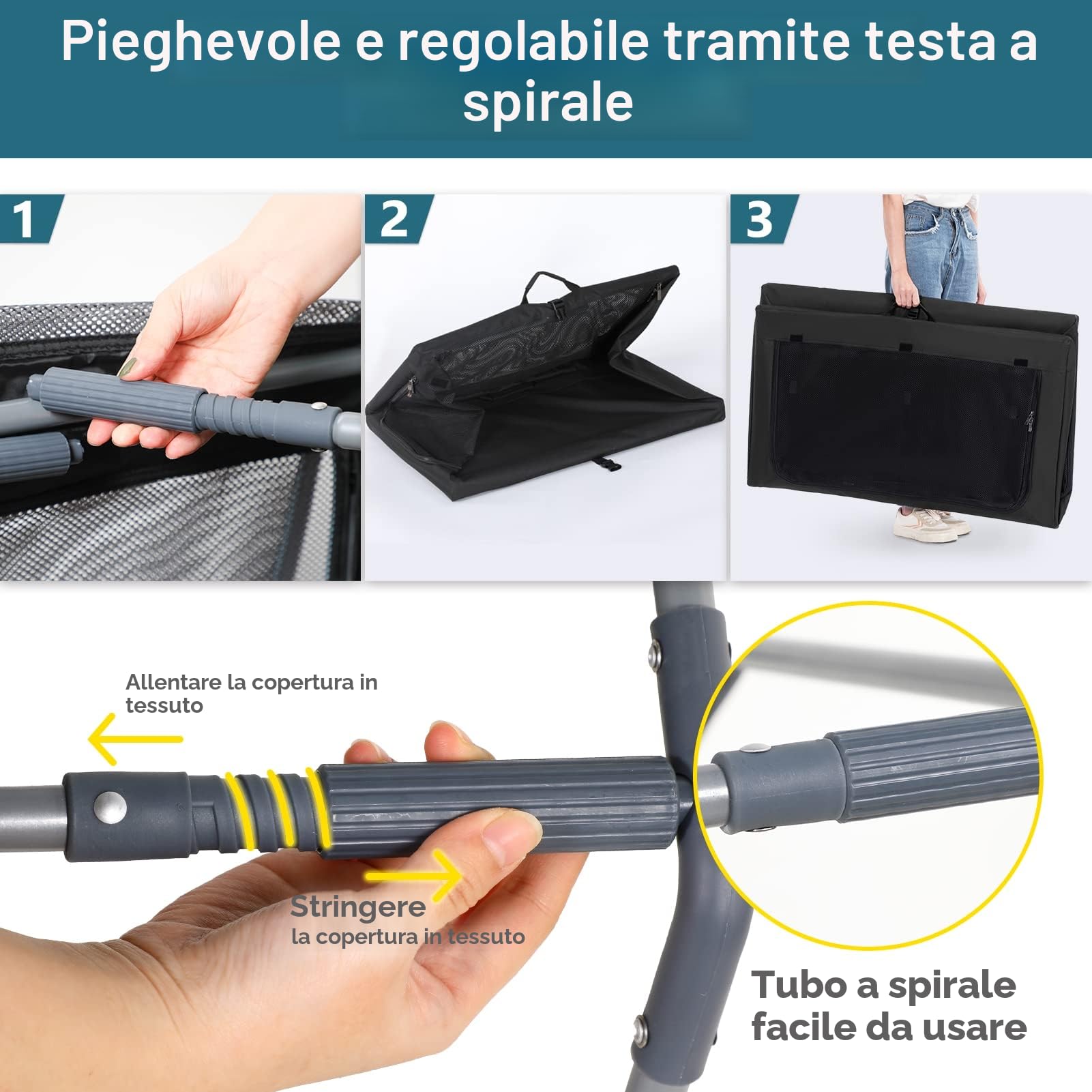 Petsfit Kennel Cane grande, Trasportino per Cane design strutturale regolabile, Cuccia per cani pieghevole, con tappetino spesso per interno e esterno,Nero,XL