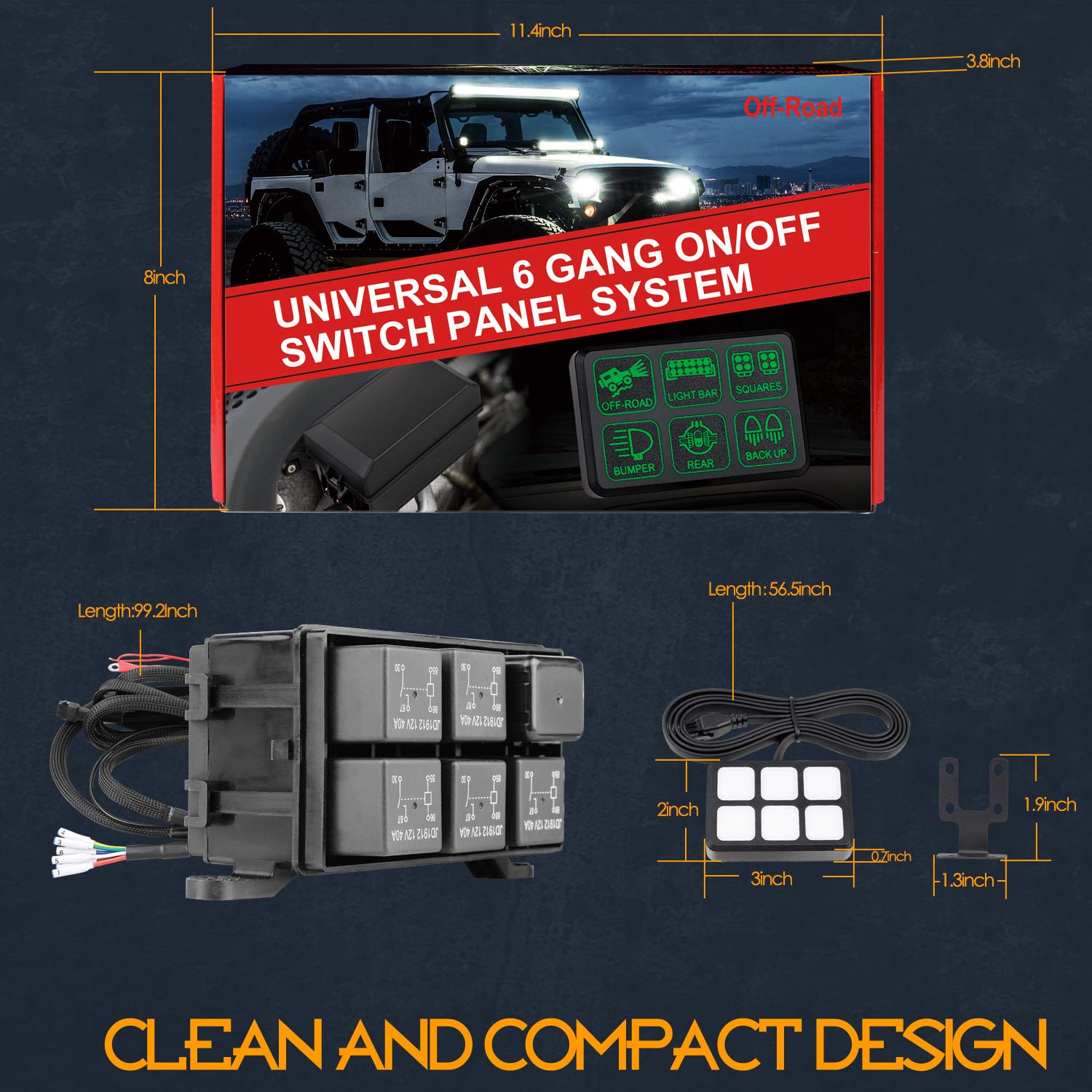 Buy 6 Gang Switch Panel, NR NIRIDER Universal Circuit Control Box