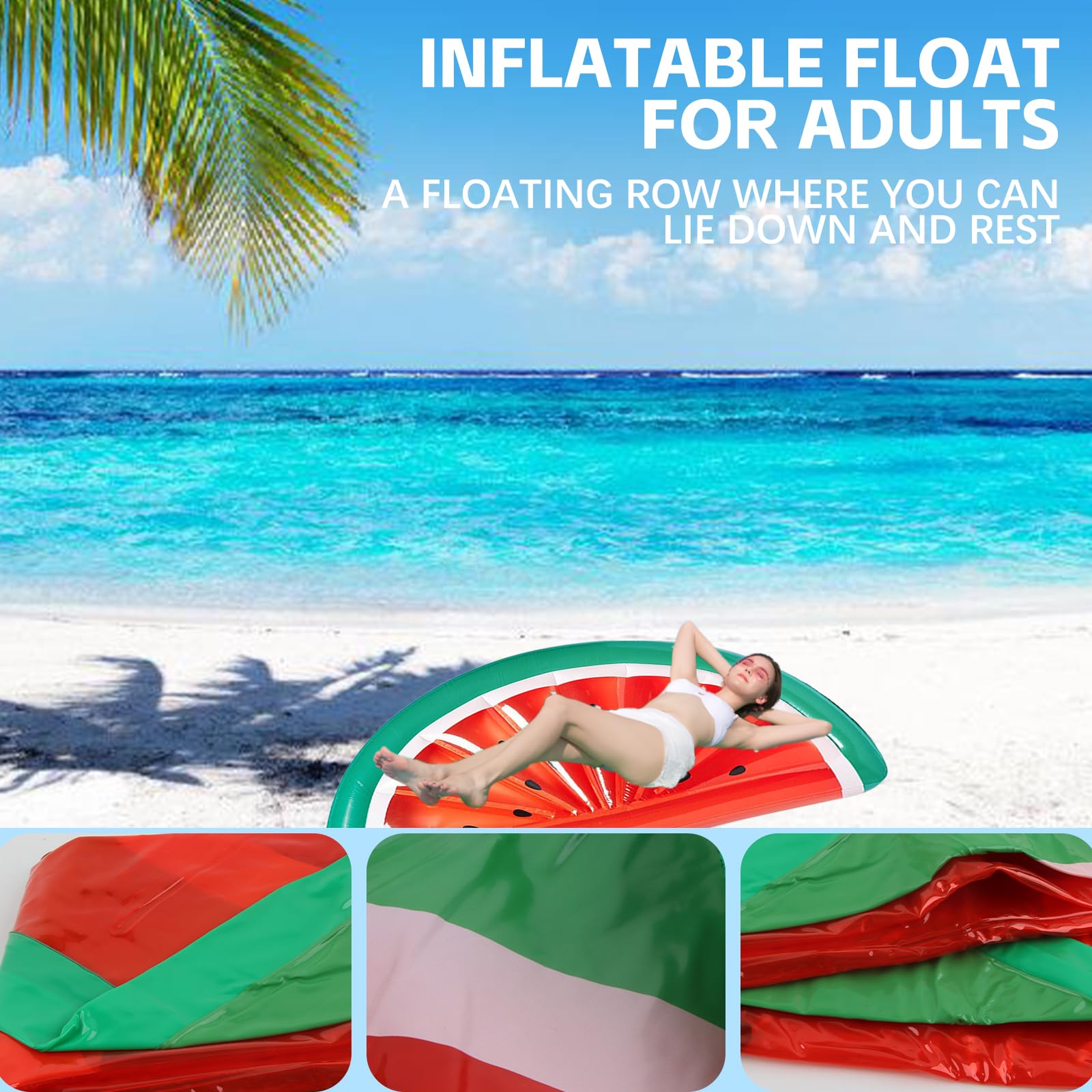 ACTOYS Materassino Gonfiabile Piscina, Amaca Gonfiabile, Letto Galleggiante Gonfiabile Acqua Amaca, Galleggiante Mare Gonfiabile per Piscina Beach Party