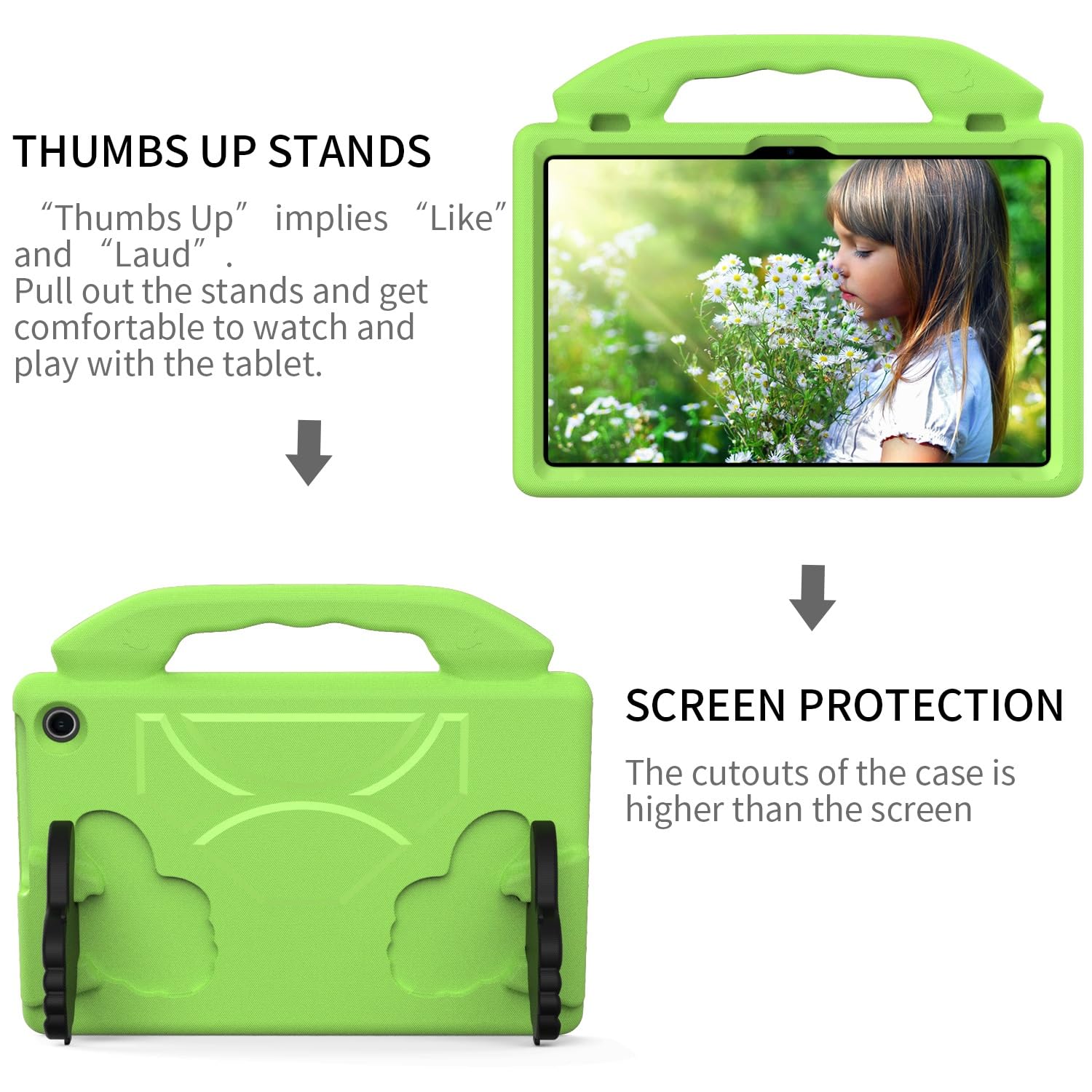 Custodia protettiva per tablet PC compatibile con Fire Max 11 pollici, custodia per tablet del 2023, compatibile con bambini, antiurto, leggera, in EVA, resistente agli urti, resistente agli urti, con