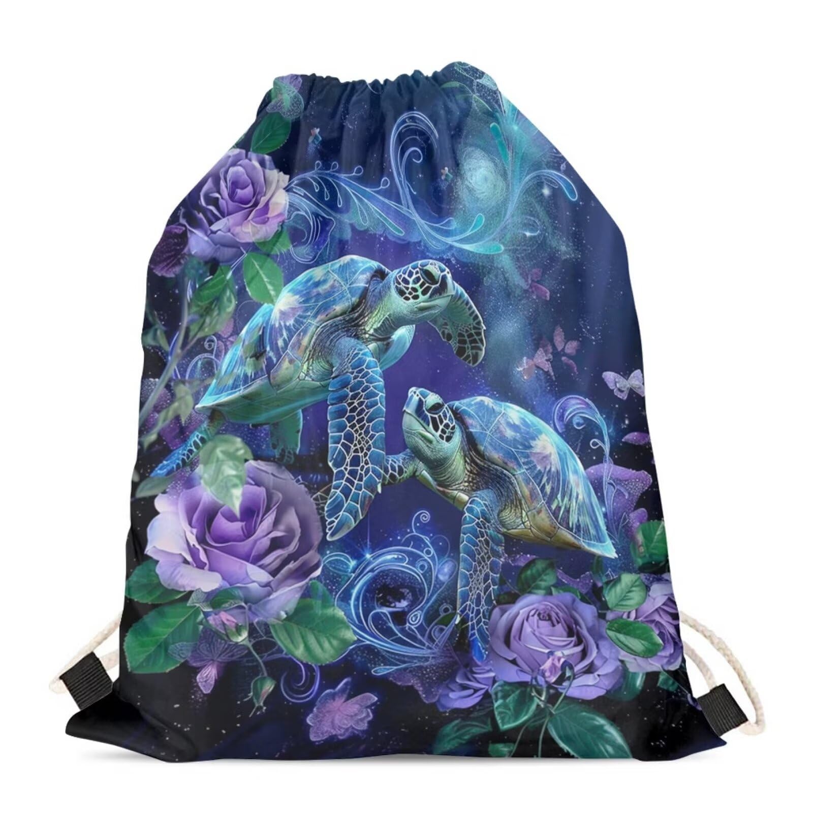 Upetstory Animals Patterned Drawstring Gym Bag for Teens Kids, Cinch Backpack for School Gifts