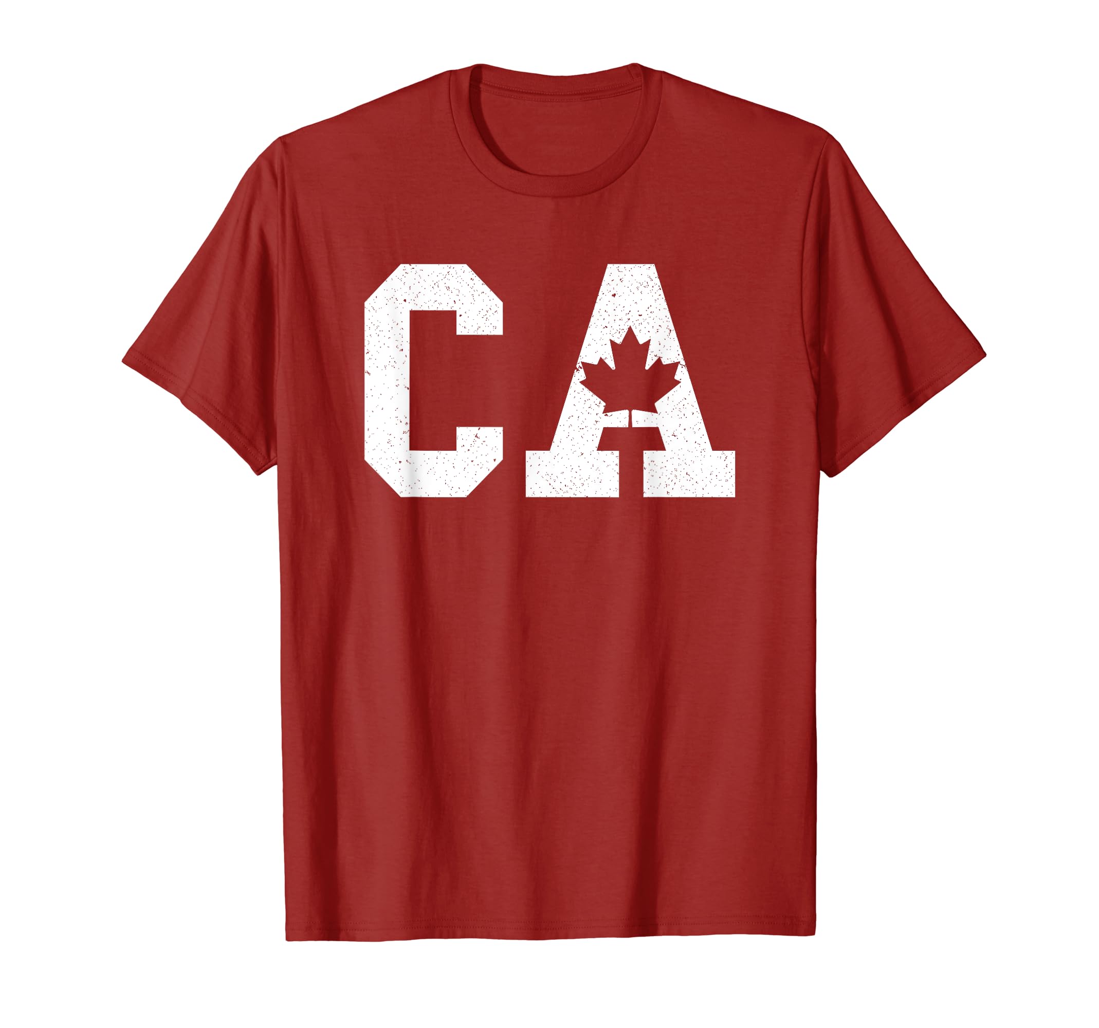 Team Groups Costume MatchingCA Letter C and A Capital Alphabet Canada Maple Leaf Fans T-Shirt