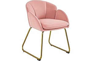 Gorgeous Pink Flower Shape No-Wheels Desk Chair