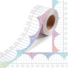VABAMNA 50 Feet Composition Notebook Bulletin Board Border, Colorful Composition Paper Bulletin Border Trim for Back to School Classroom Preschool Kindergarden Home Office Party Wall & Door Decor