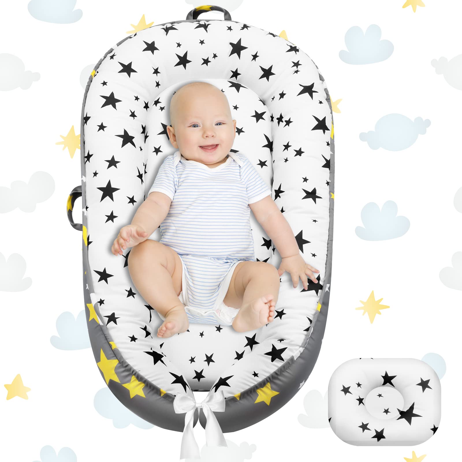 Baby Lounger Baby Nest For Cosleeping Adjustable Portable Baby Bed