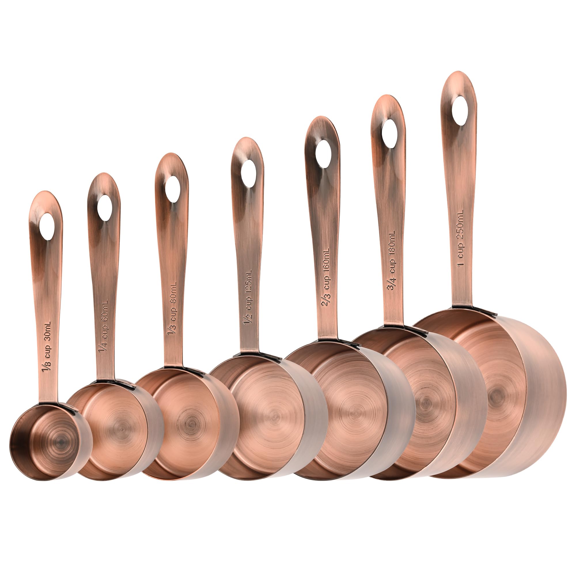 Smithcraft Measuring Cups Set, Copper Measuring Cup Set 7, Stainless Steel Measuring Cups, Kitchen Metal Measuring Cup, Dry Baking Measuring Cups Set,