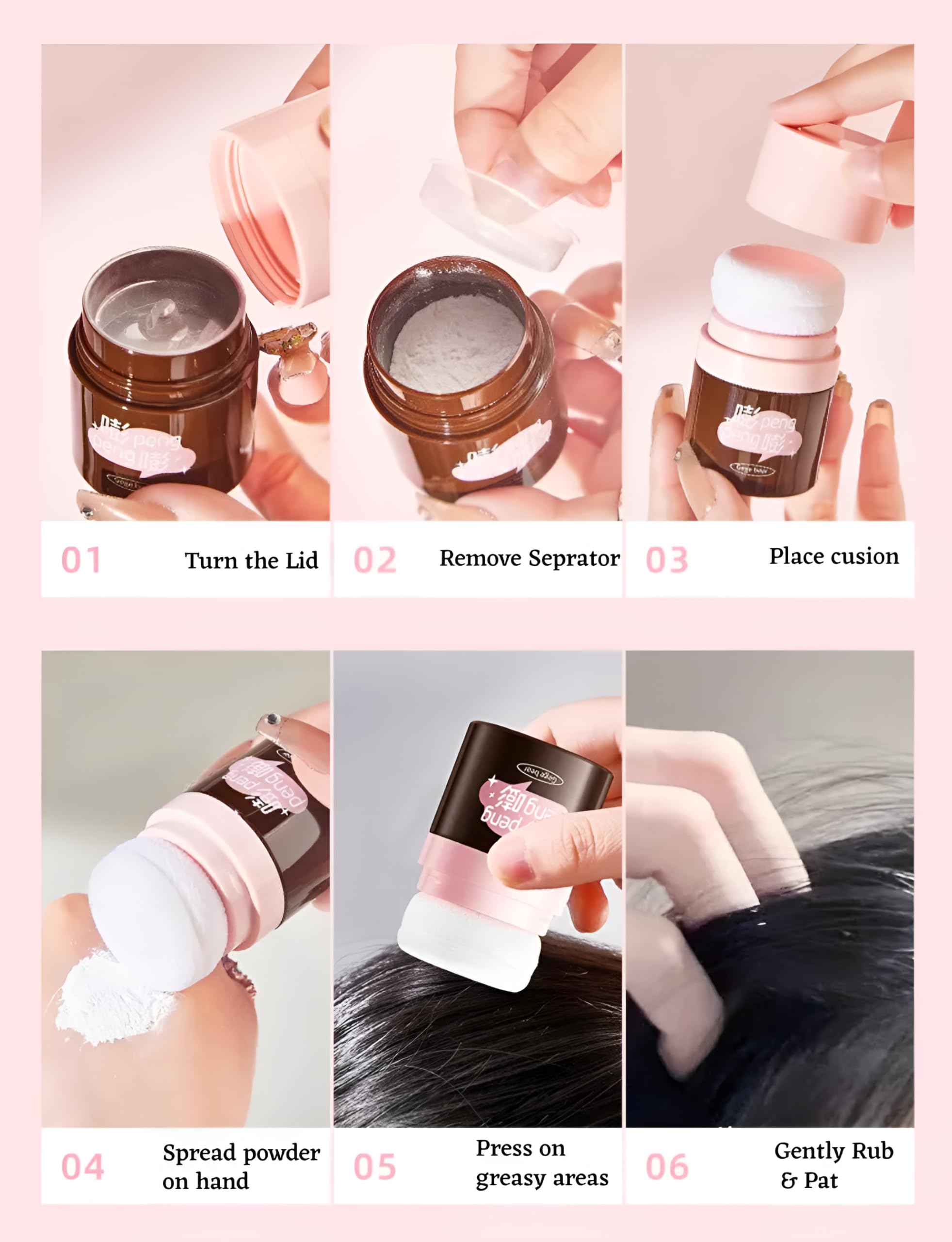 Gege Bear Hair Volumizing Powder | Instant Root Lift & Oil Control Texture Powder for Hair Men & Women | Hair Wax Powder for Styling | Hair Root Touch Up Powder | Lightweight, Non-Sticky Hair Set Powder | Volumizing Long-Lasting Hair Fluffy Fine Powder for Flawless Application | 6g 1