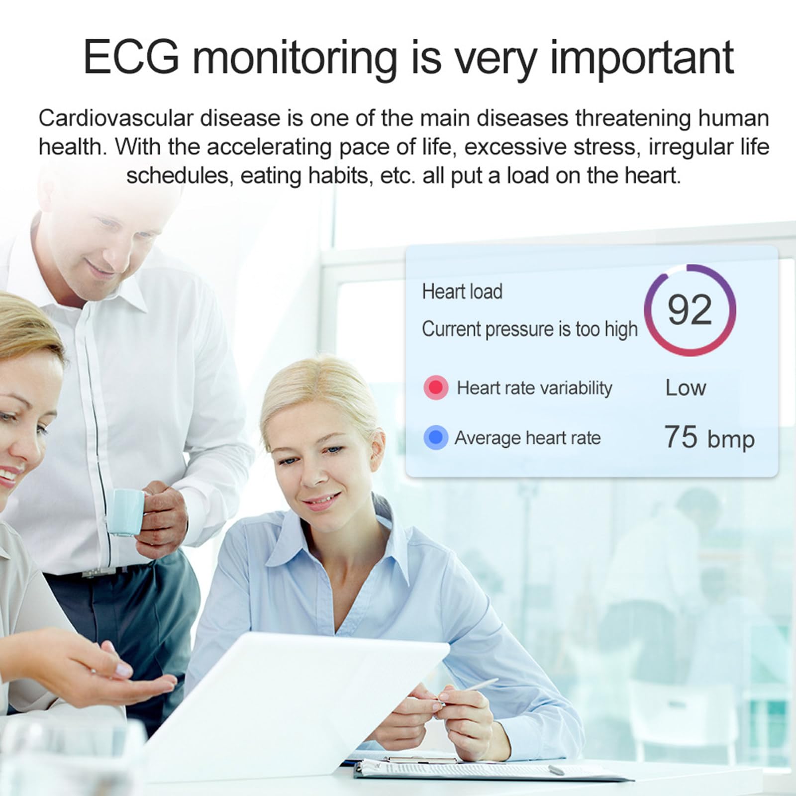 ECG Portatile a 3 Derivazioni con Analisi Algoritmica – 22 Ore di Registrazione Continua, Schermo LCD, Metodi Di Misurazione Rapida (Palmo/Gamba/Torace) in 30 Secondi, 17 Risultati Di Misurazione