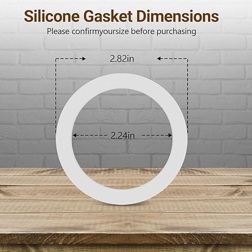 Miniatura 3 de Anillo de sellado de junta de repuesto para cafeteras de aluminio Bialetti Moka Express Dama 6 tazas de silicona de grado alimenticio de repuesto