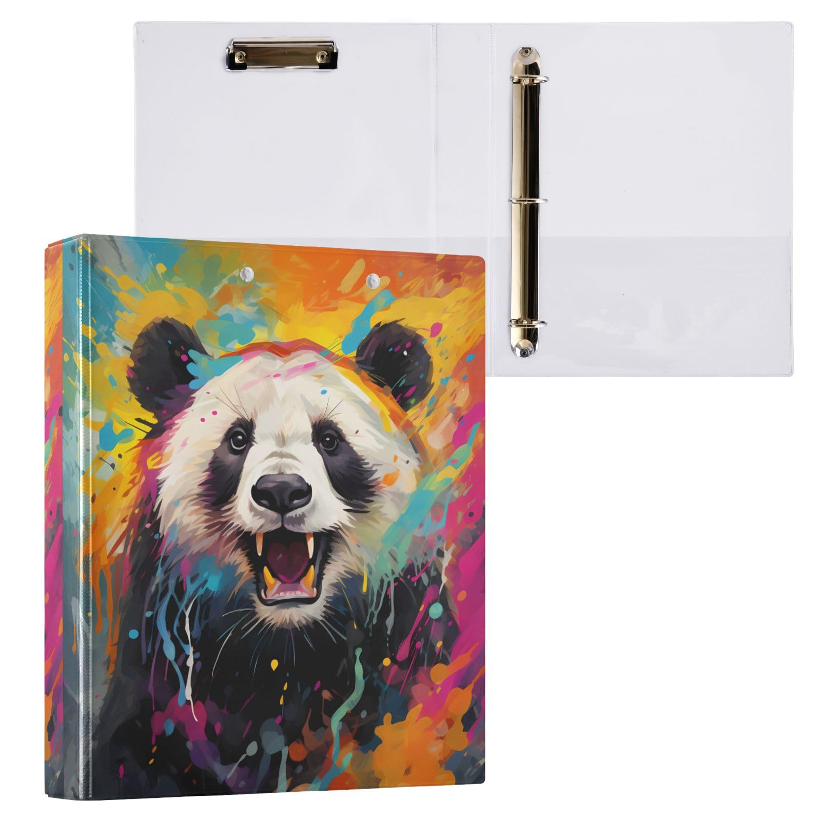 Smile Panda - Raccoglitore a 3 anelli, 3,8 cm, contiene 200 fogli con 3 tasche interne in PVC trasparente, per scuola e ufficio