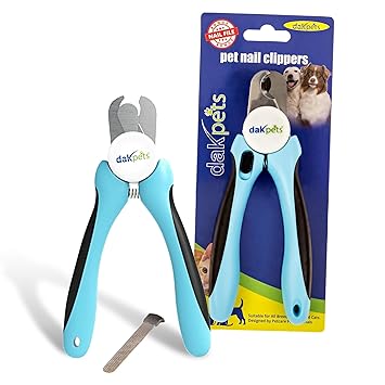 Best Dog Nail Clippers and Trimmer by DakPets - Easy to use Dog Nail Trimmer and Toenail Clippers - Razor Sharp Blades - Sturdy Non Slip Handles - Safe, Professional Home Grooming