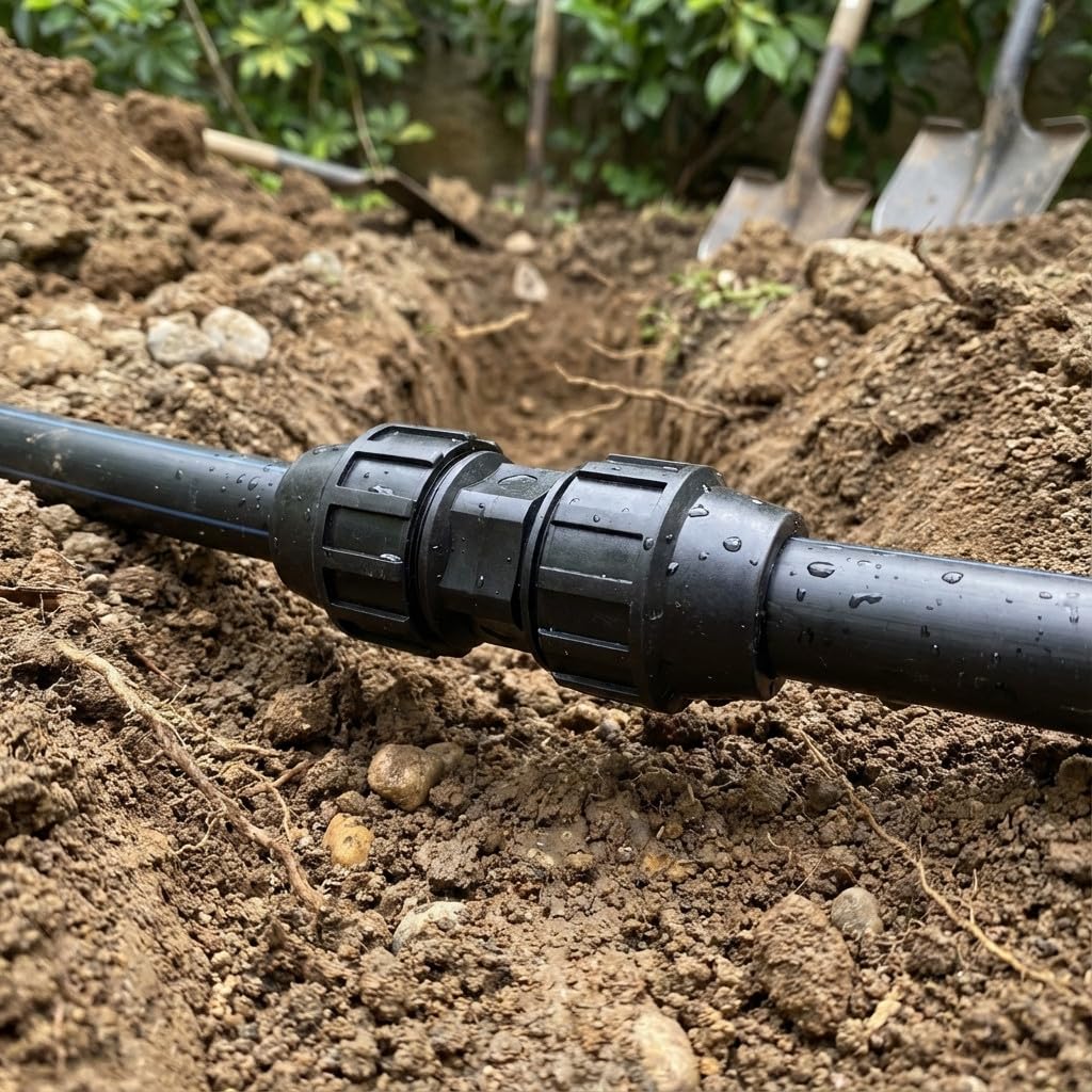 Suinga Confezione da 4 tubi in polietilene ridotto, 75 mm – 63 mm, prodotto con certificato AENOR utilizzato per unire tubi PE da 75 a 63 mm, uso idraulico, irrigazione e cantiere, nero