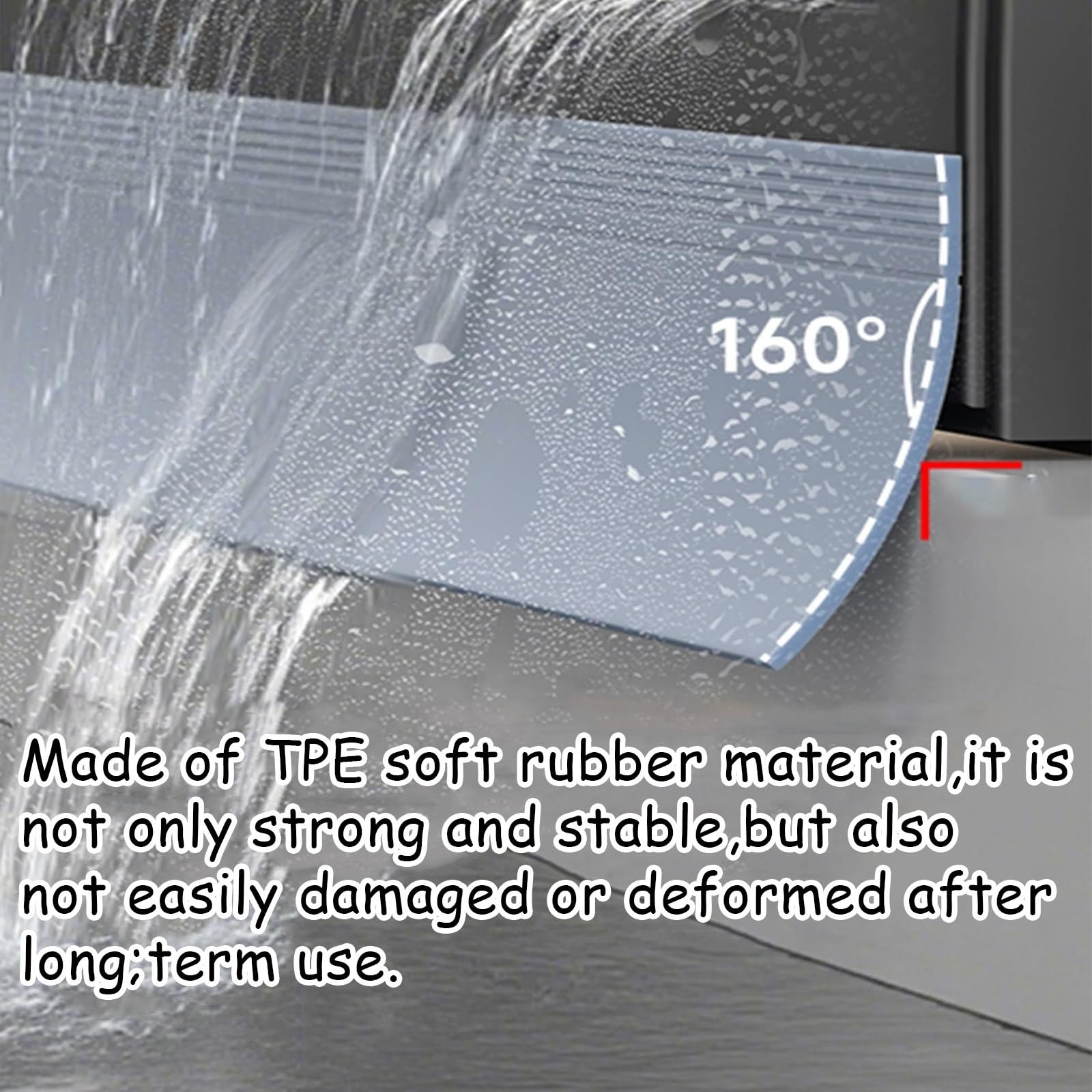 Tapón de lluvia for ventana TPE | Protector contra la lluvia autoadhesivo de varios tamaños: Deflector de ventana resistente a la intemperie for balcón
