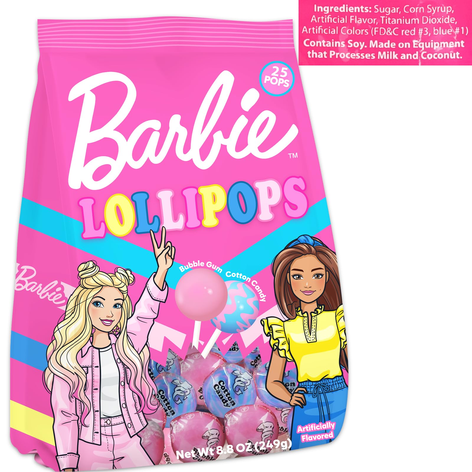 Barbie Ultimatives Party-Set ~ 24-teiliges Gästeset mit Mini-Malbuch, Goodie-Taschen und 50 einzeln verpackten Lutscher-Saugnäpfen, Barbie Birthday-Partyzubehör für Kinder, Mädchen